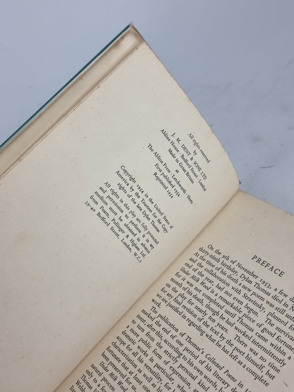 Under Milk Wood, Dylan Thomas — 1st Edition, 2nd Impression