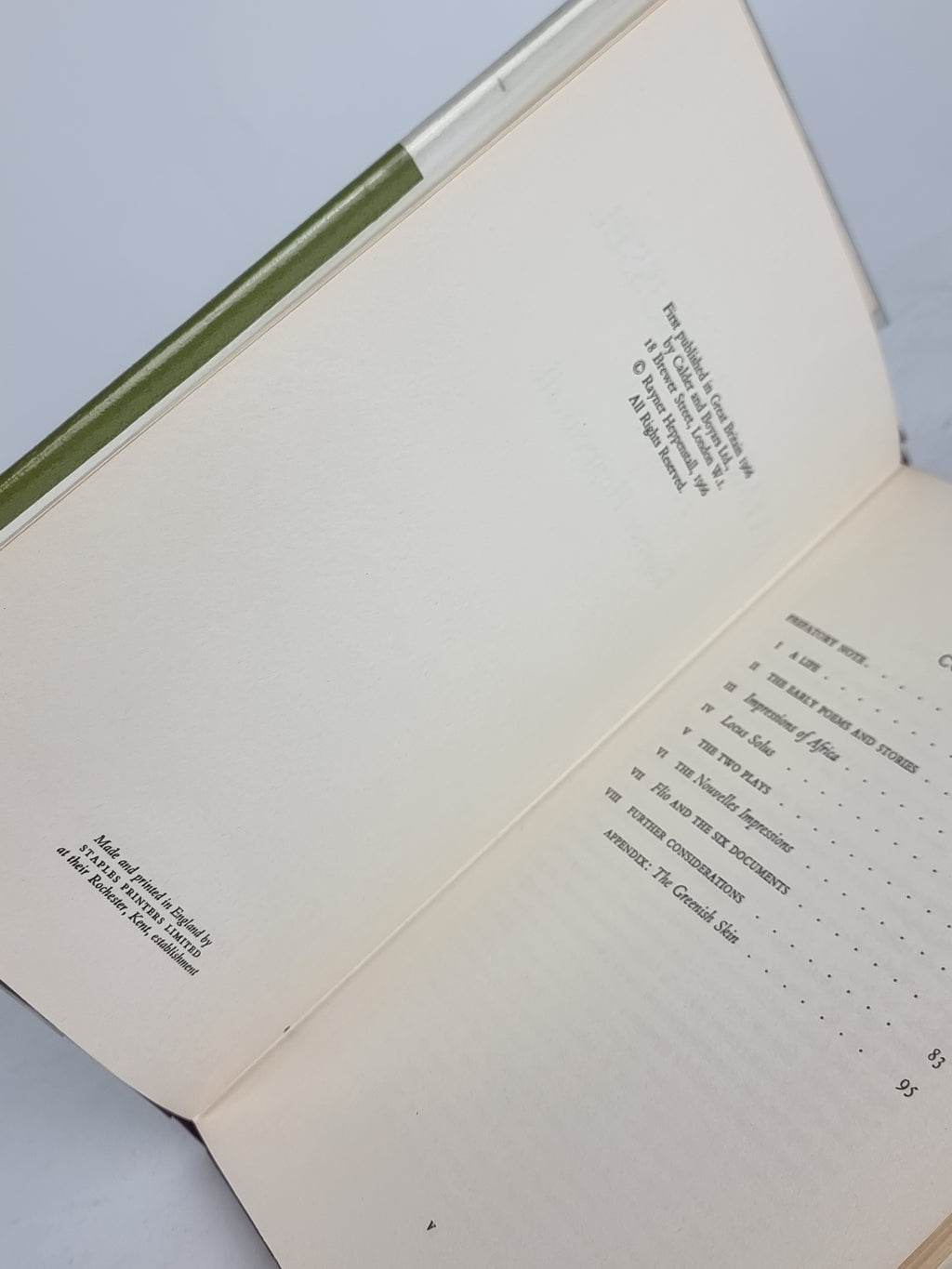 Raymond Roussel: A Critical Guide, Rayner Heppenstall — 1st Edition
