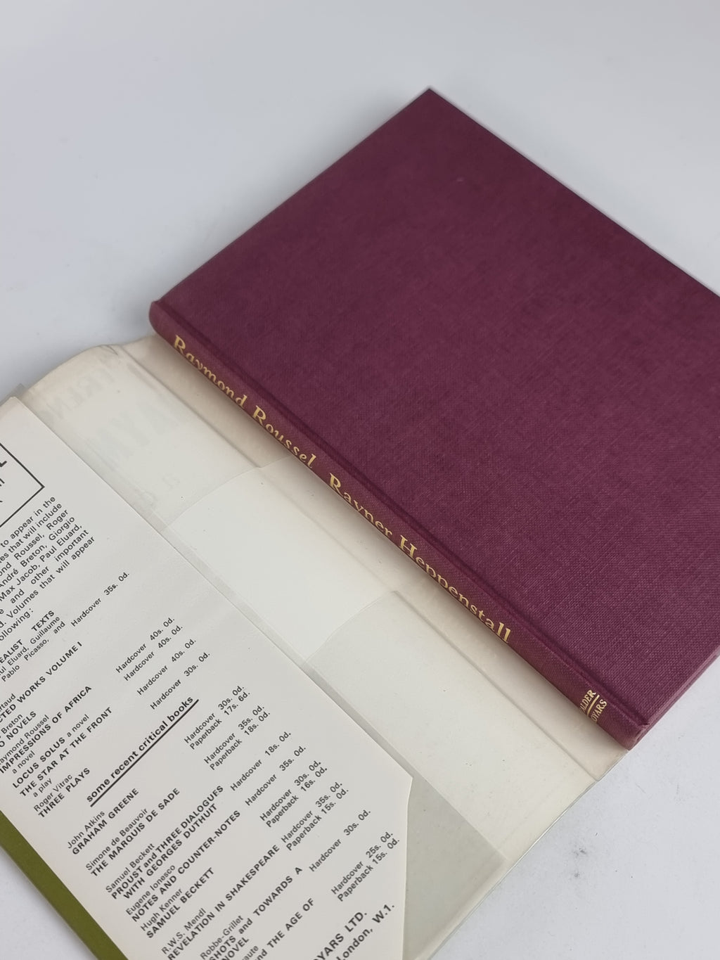 Raymond Roussel: A Critical Guide, Rayner Heppenstall — 1st Edition
