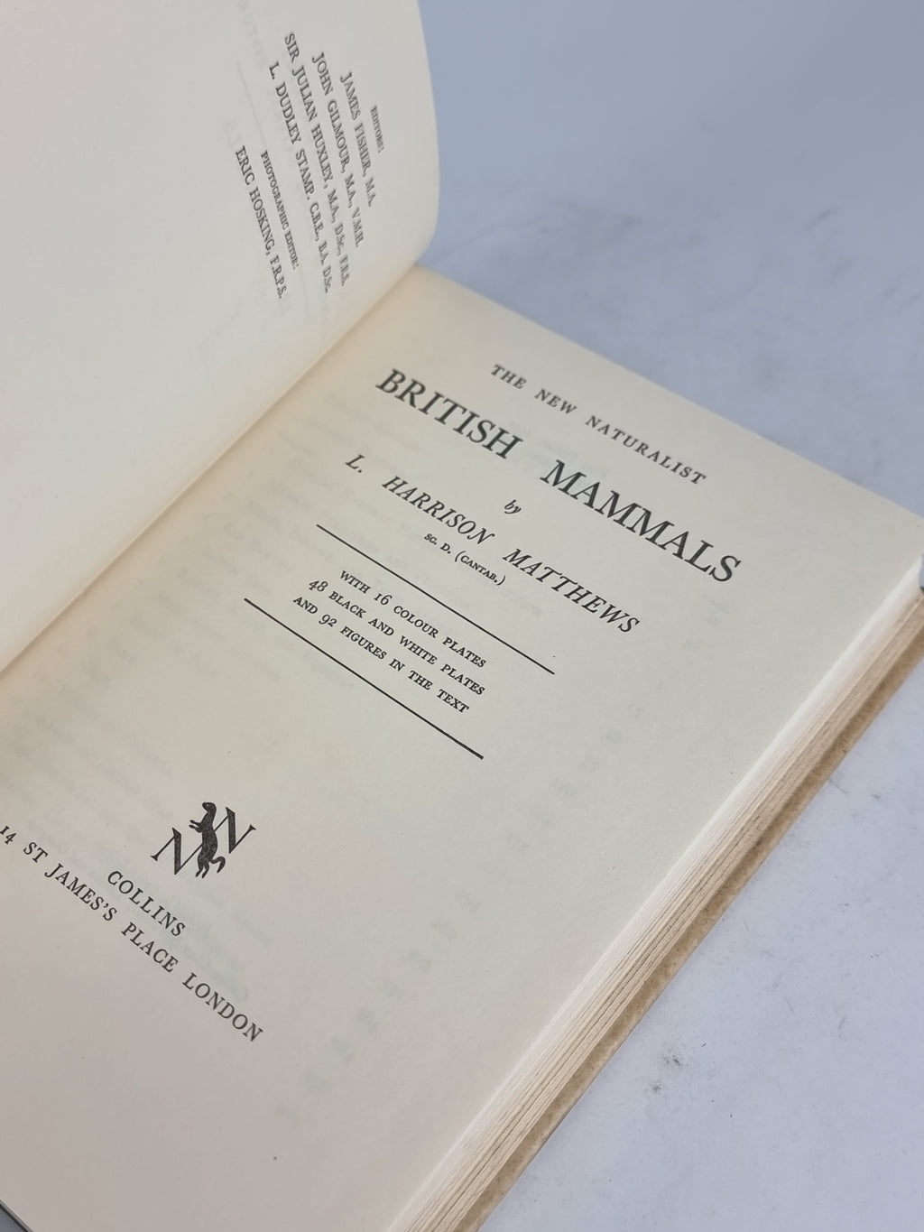 British Mammals, L. Harrison Matthews — 2nd Edition