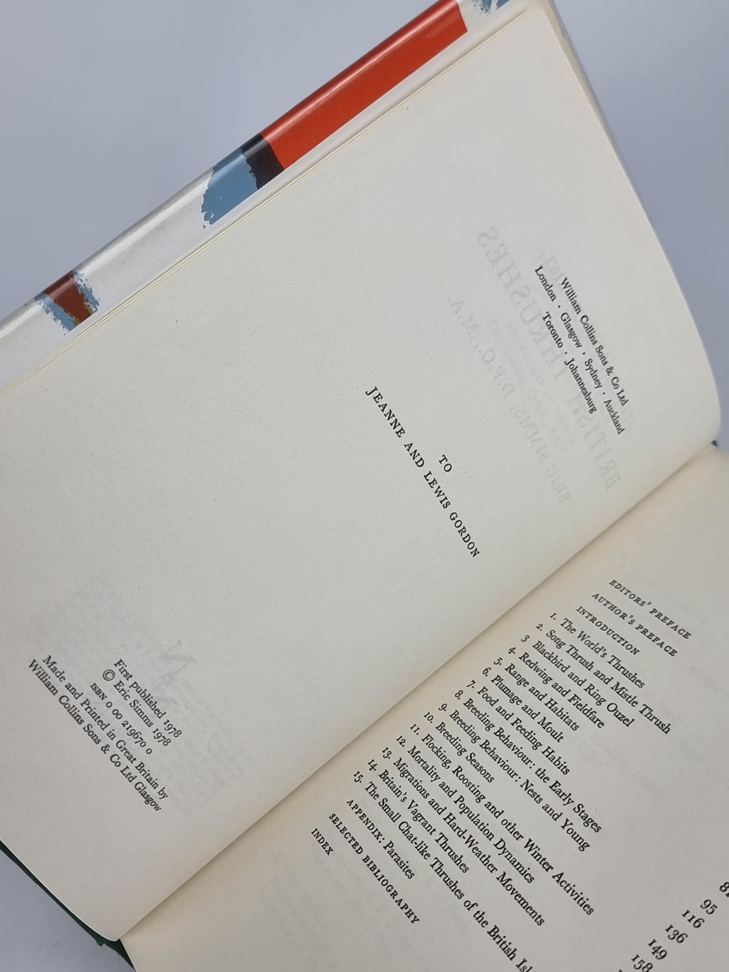 British Thrushes, Eric Simms — 1st Edition