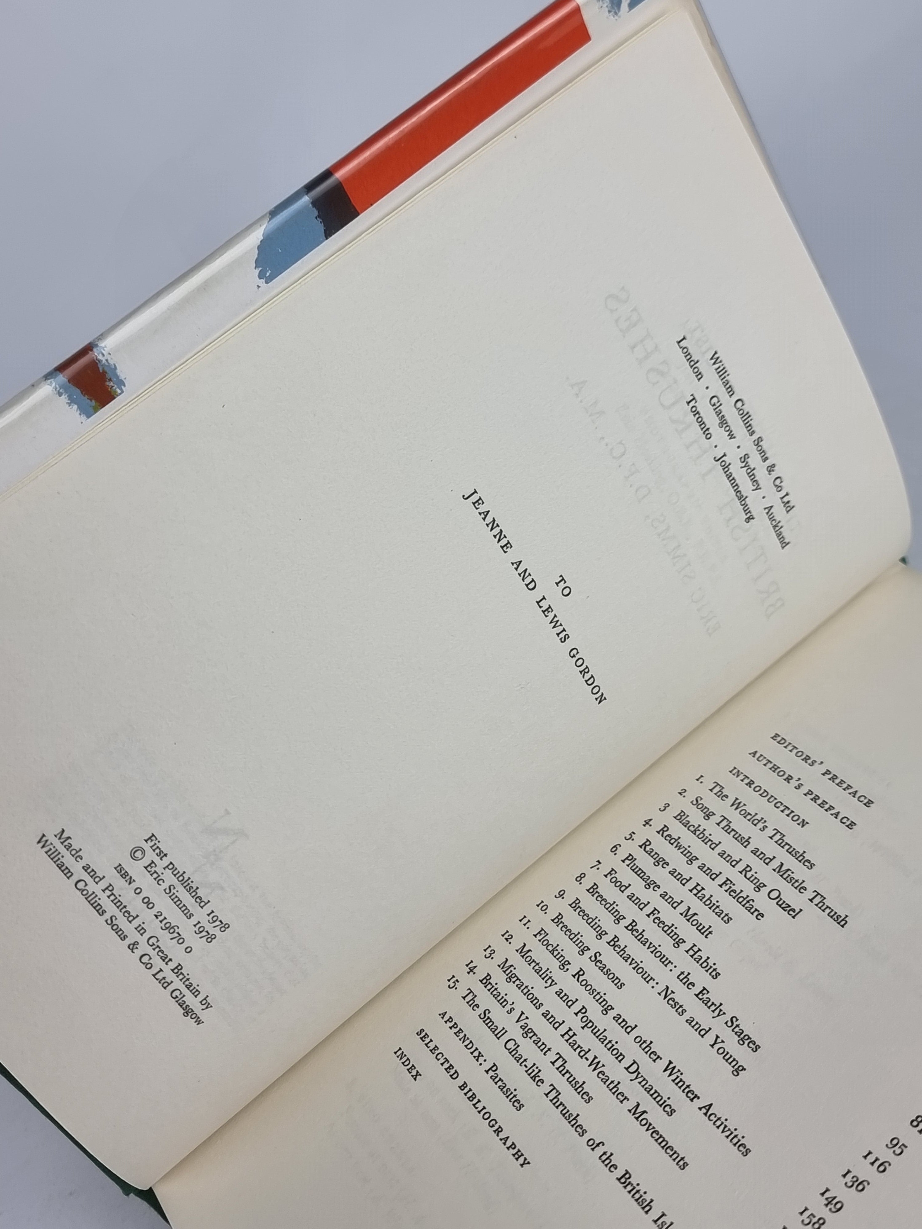 British Thrushes, Eric Simms — 1st Edition