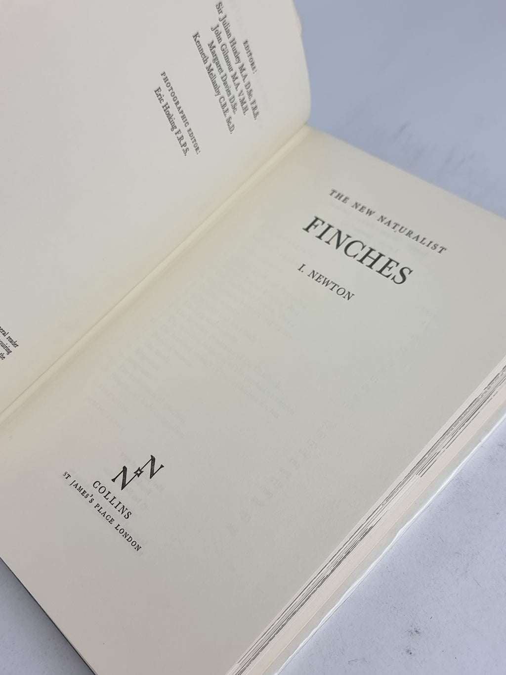 Finches, Ian Newton — 1975 Reprint