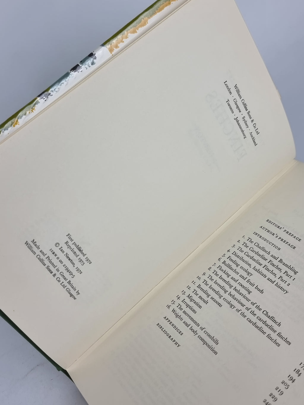Finches, Ian Newton — 1975 Reprint