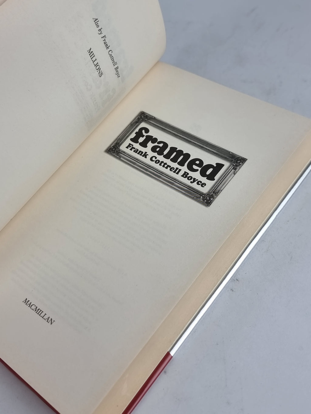 Framed, Frank Cottrell Boyce — 1st Edition