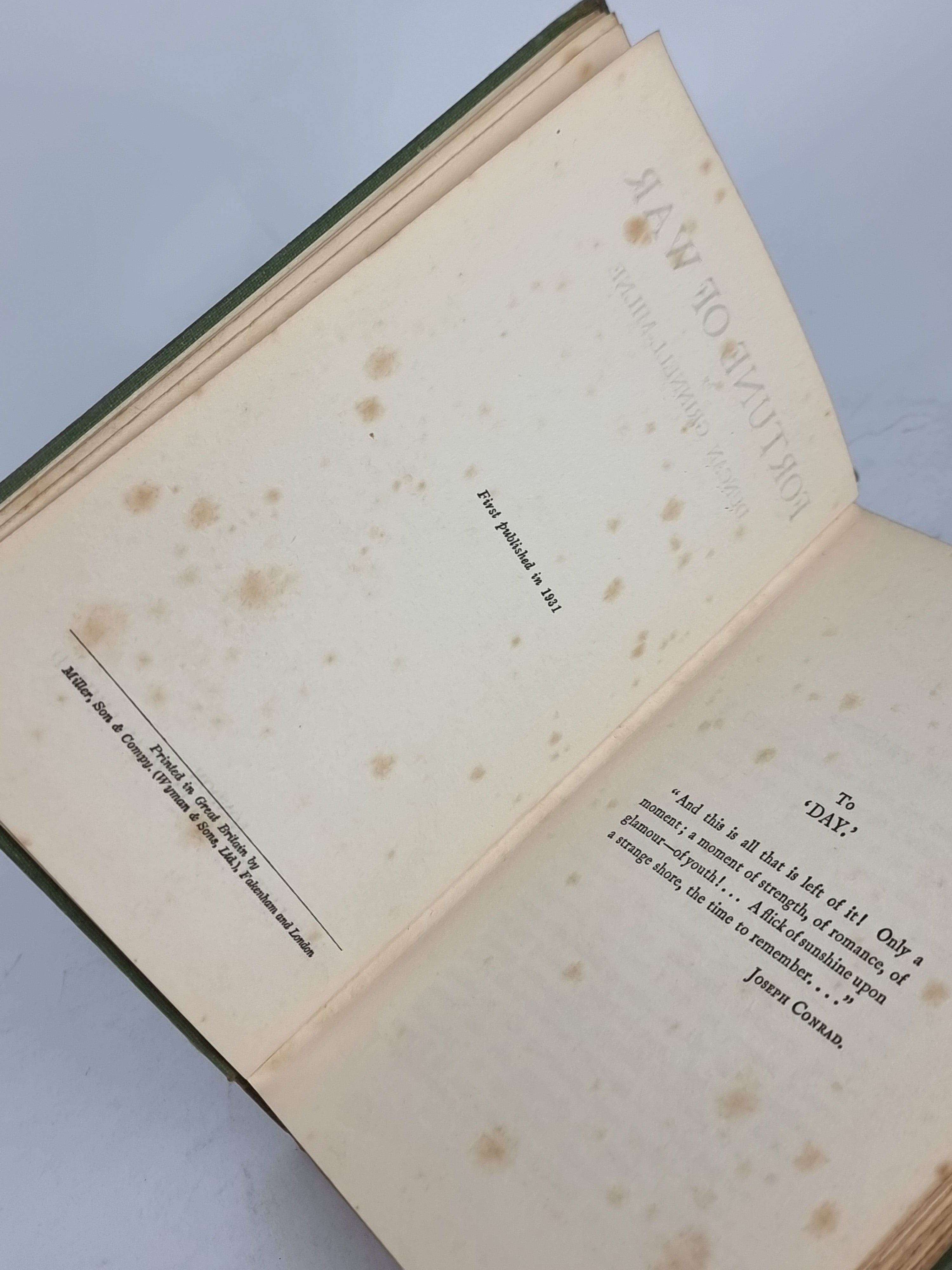 Fortune of War, Duncan Grinnell-Milne — 1st Edition