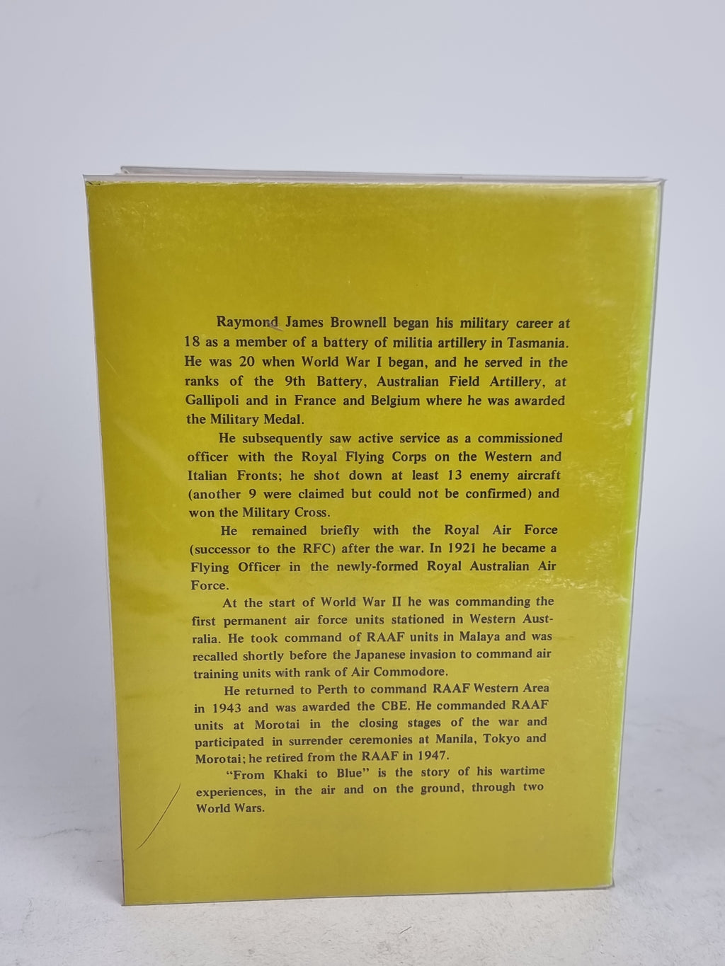 From Khaki to Blue, Air Commodore R.J. Brownell — 1st Edition