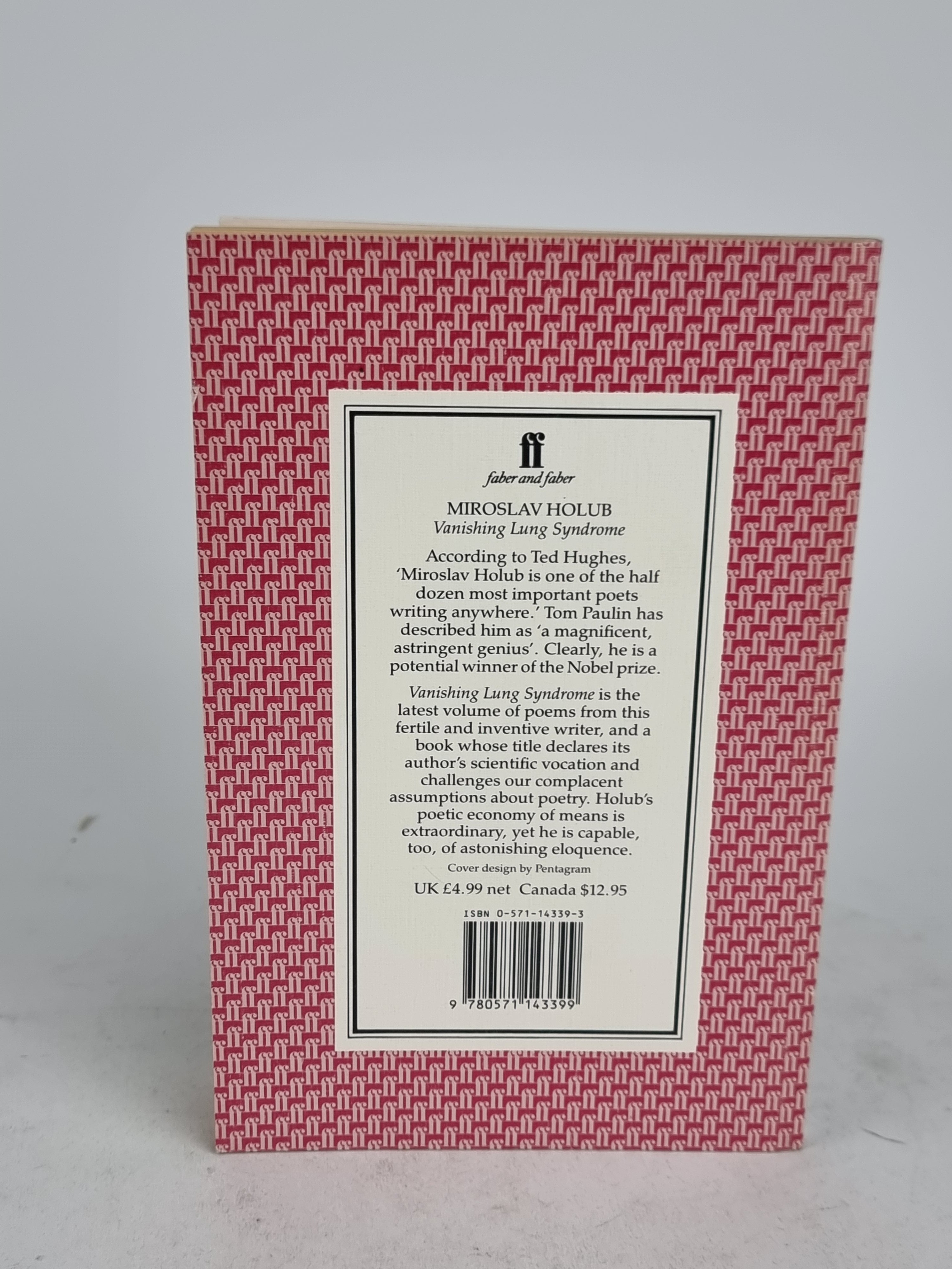 Vanishing Lung Syndrome, Miroslav Holub — 1st Edition