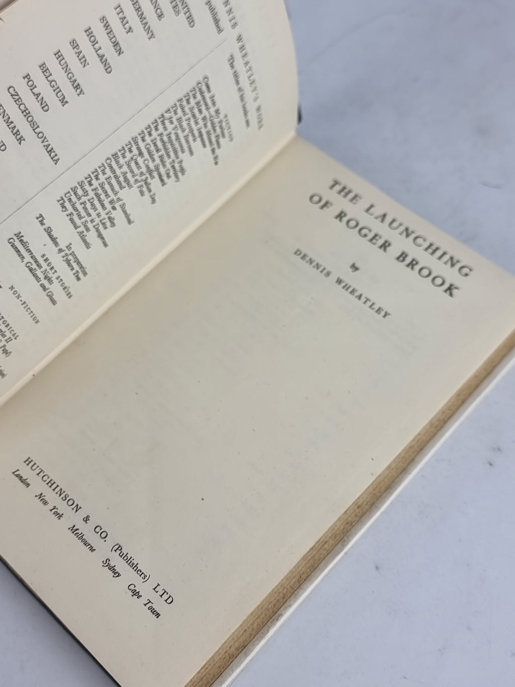 The Launching of Roger Brook, Dennis Wheatley — 1st Edition