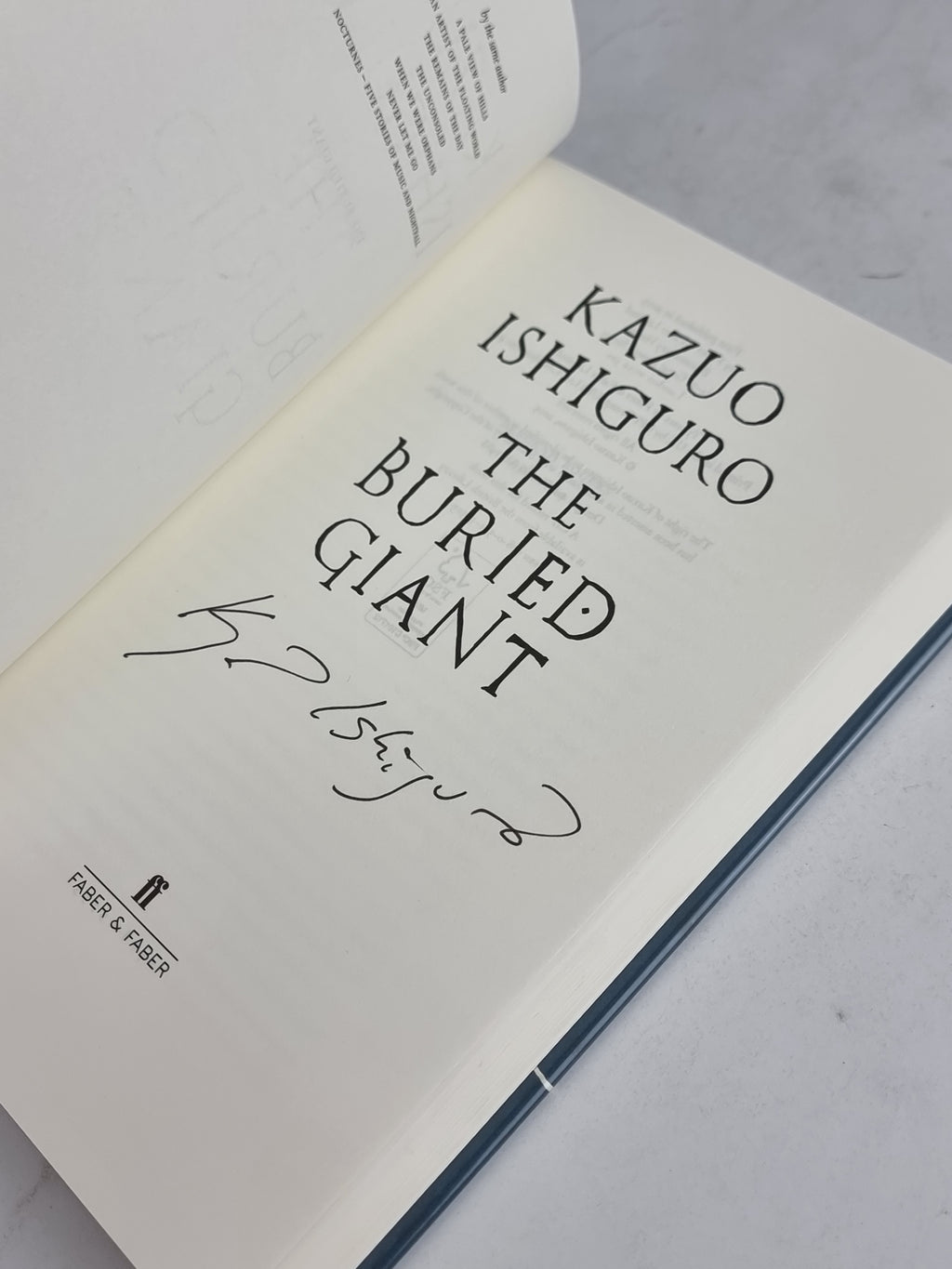 The Buried Giant, Kazuo Ishiguro — 1st Edition, Signed