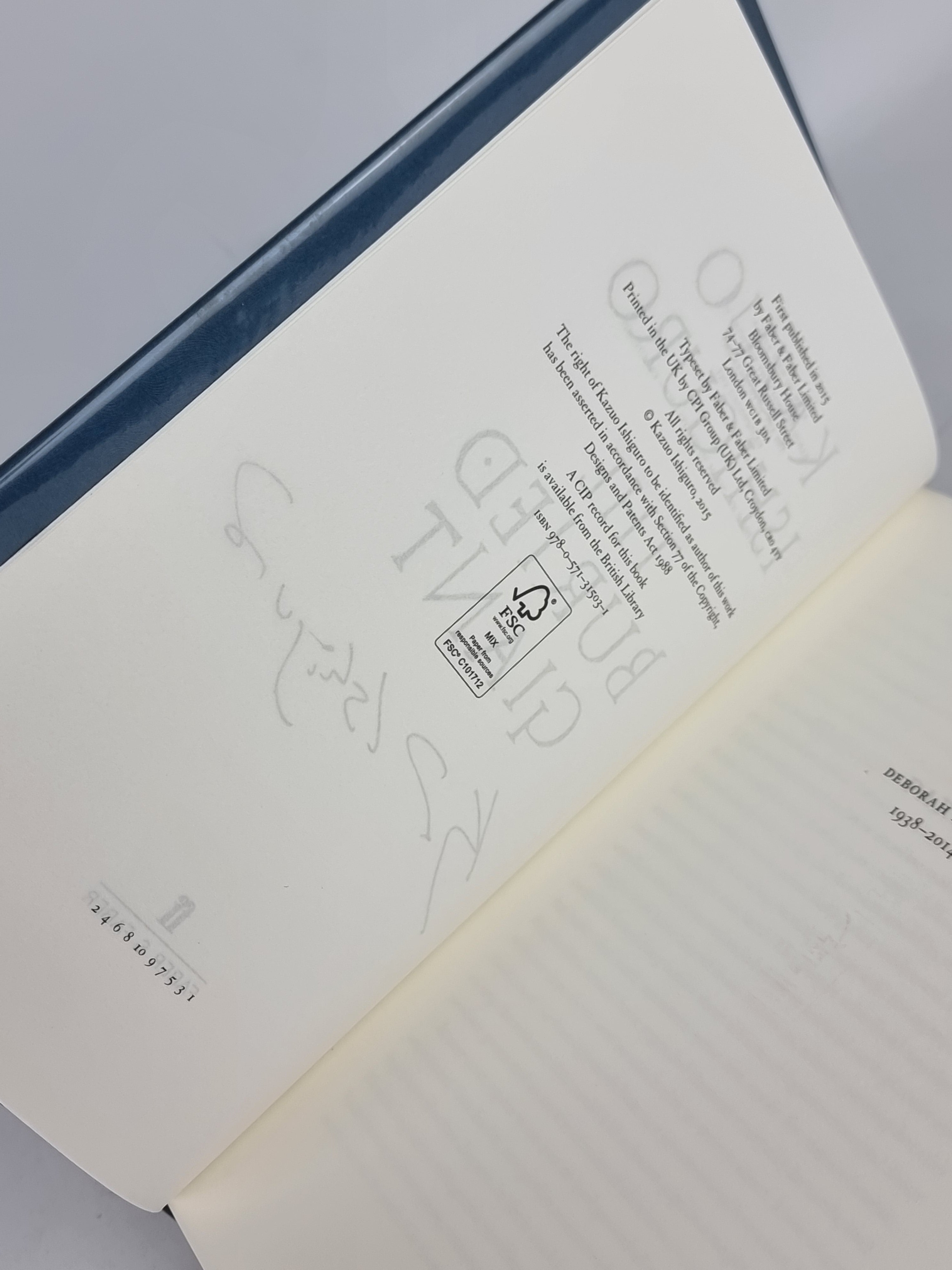 The Buried Giant, Kazuo Ishiguro — 1st Edition, Signed