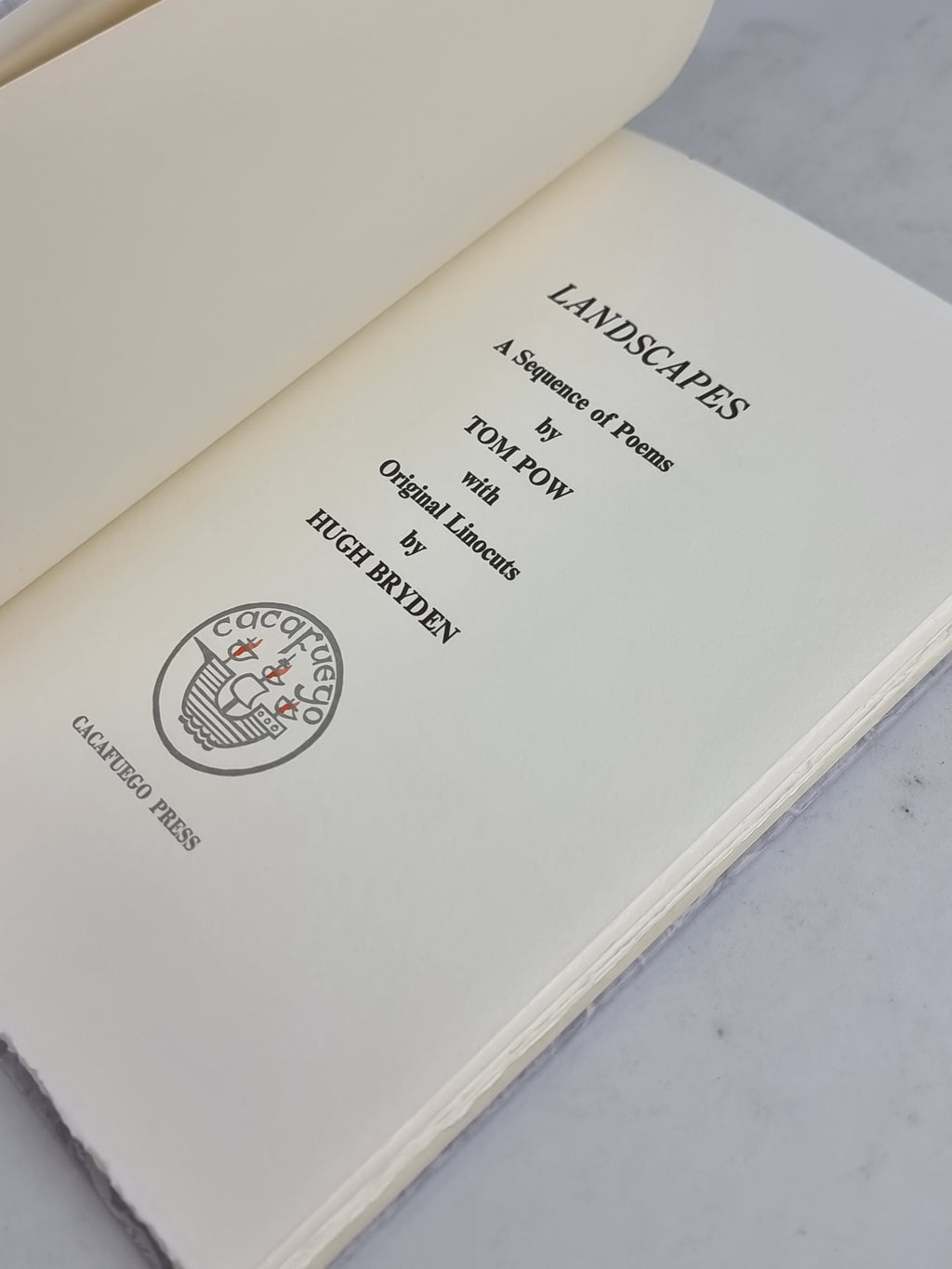 Landscapes: A Sequence of Poems, Tom Pow — First Edition