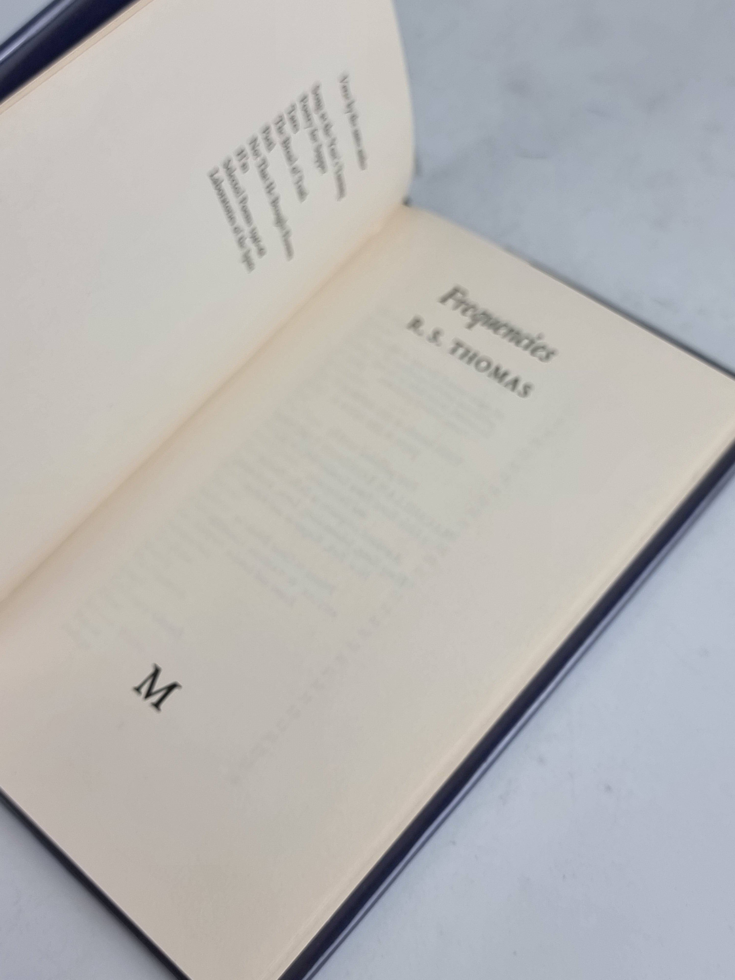 Frequencies, R. S. Thomas — 1st Edition