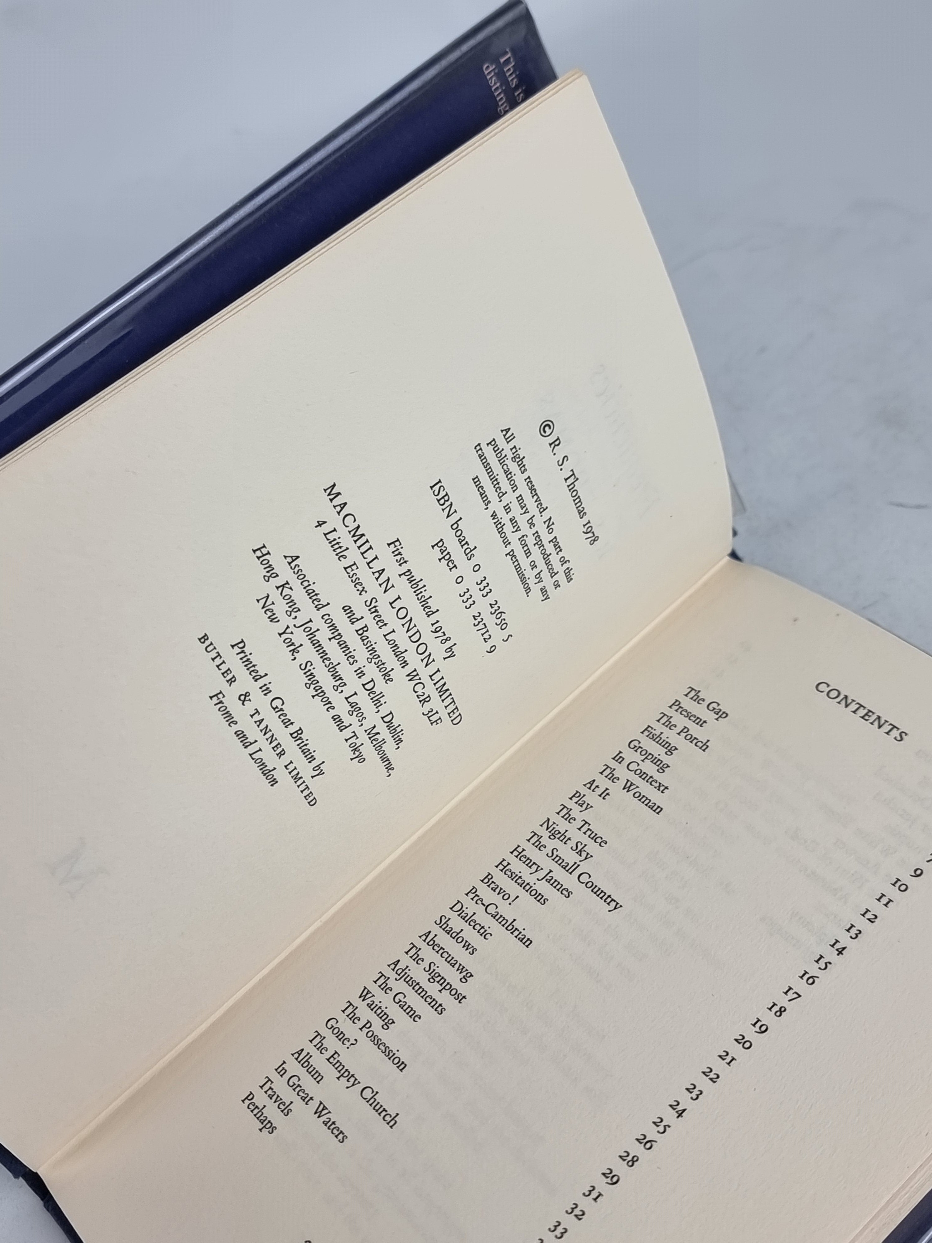 Frequencies, R. S. Thomas — 1st Edition