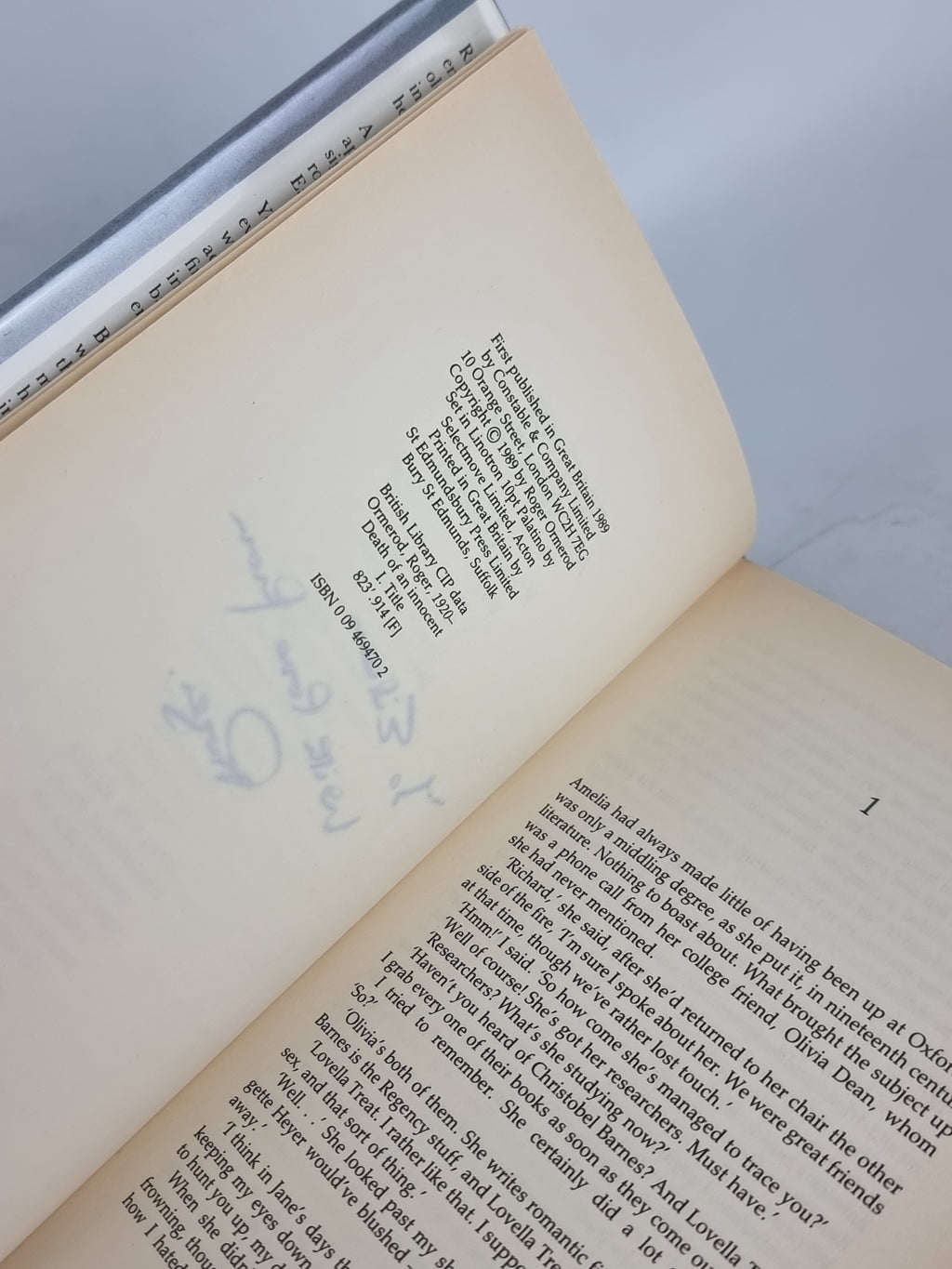Death of an Innocent, Roger Ormerod — 1st Edition, Signed