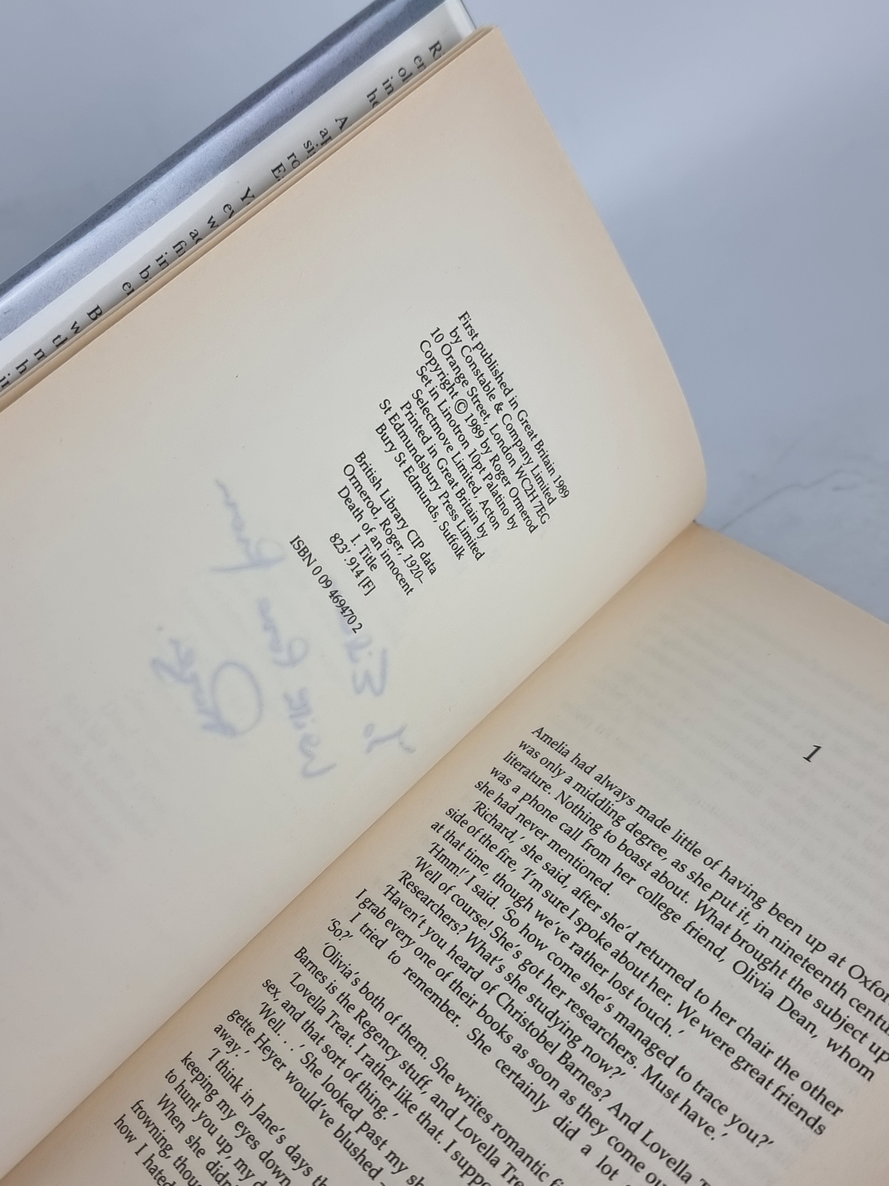 Death of an Innocent, Roger Ormerod — 1st Edition, Signed