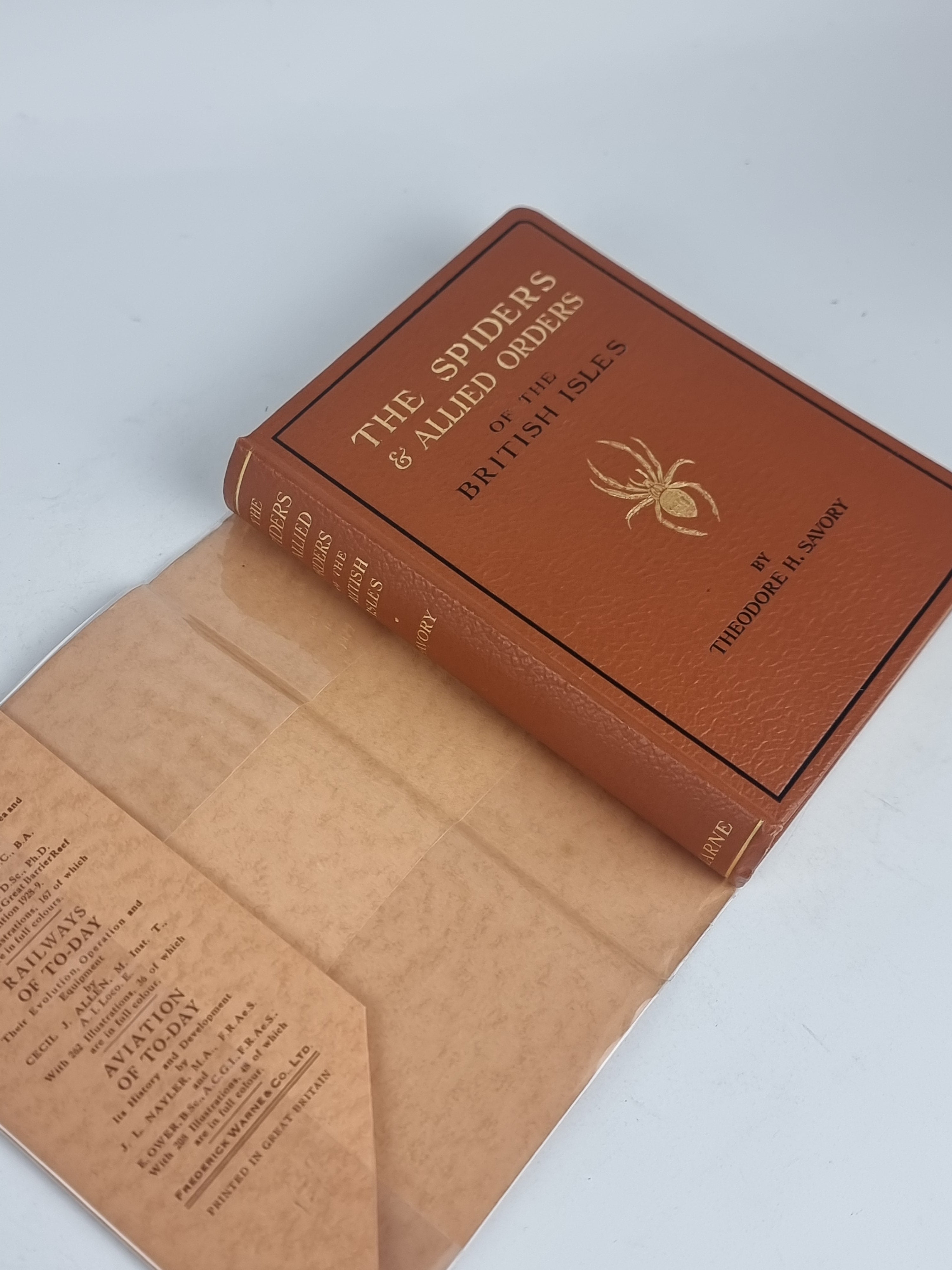 The Spiders & Allied Orders of the British Isles, Theodore H. Savory — 1st Ed