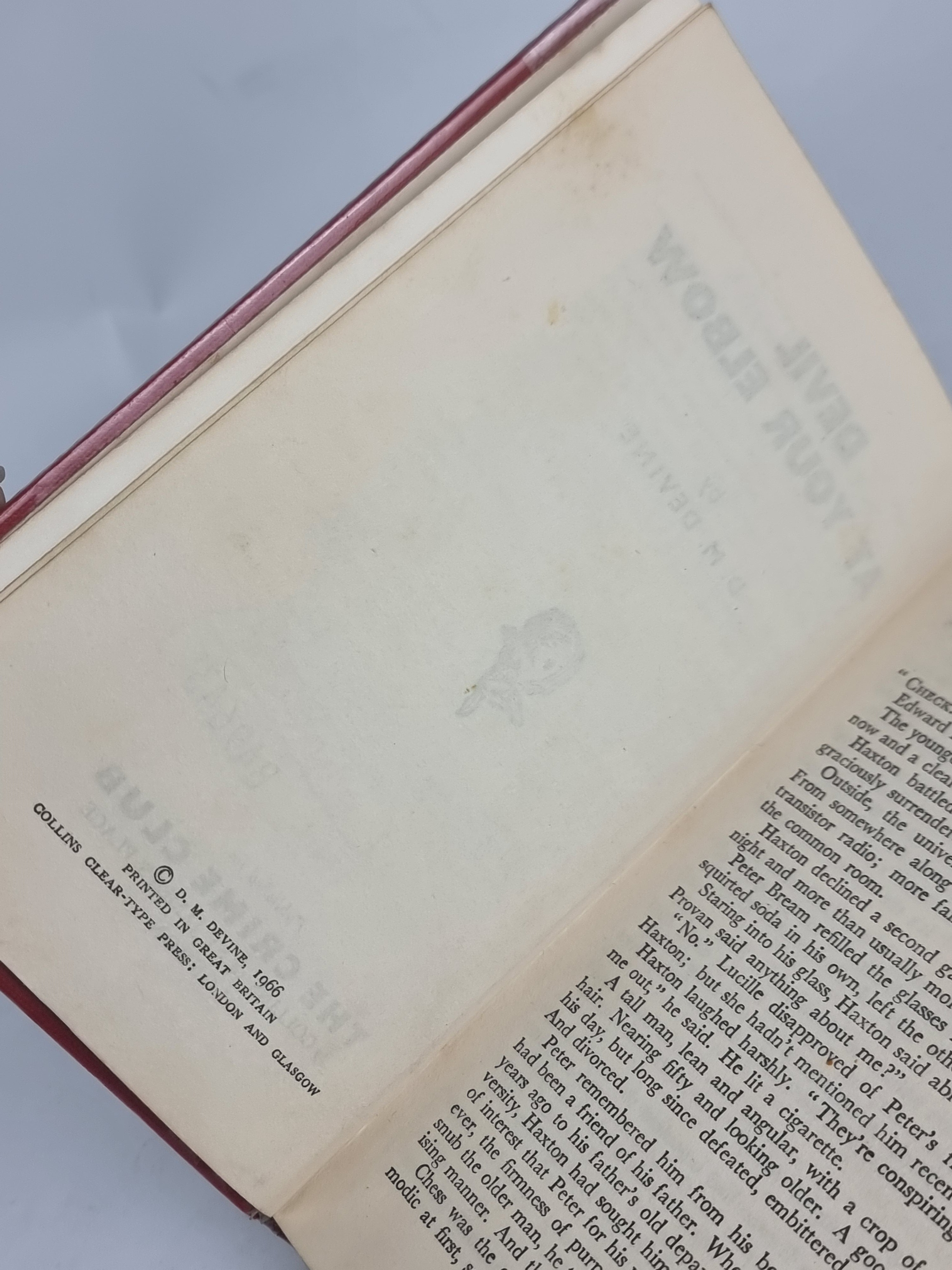 Devil at Your Elbow, D. M. Devine — 1st Edition