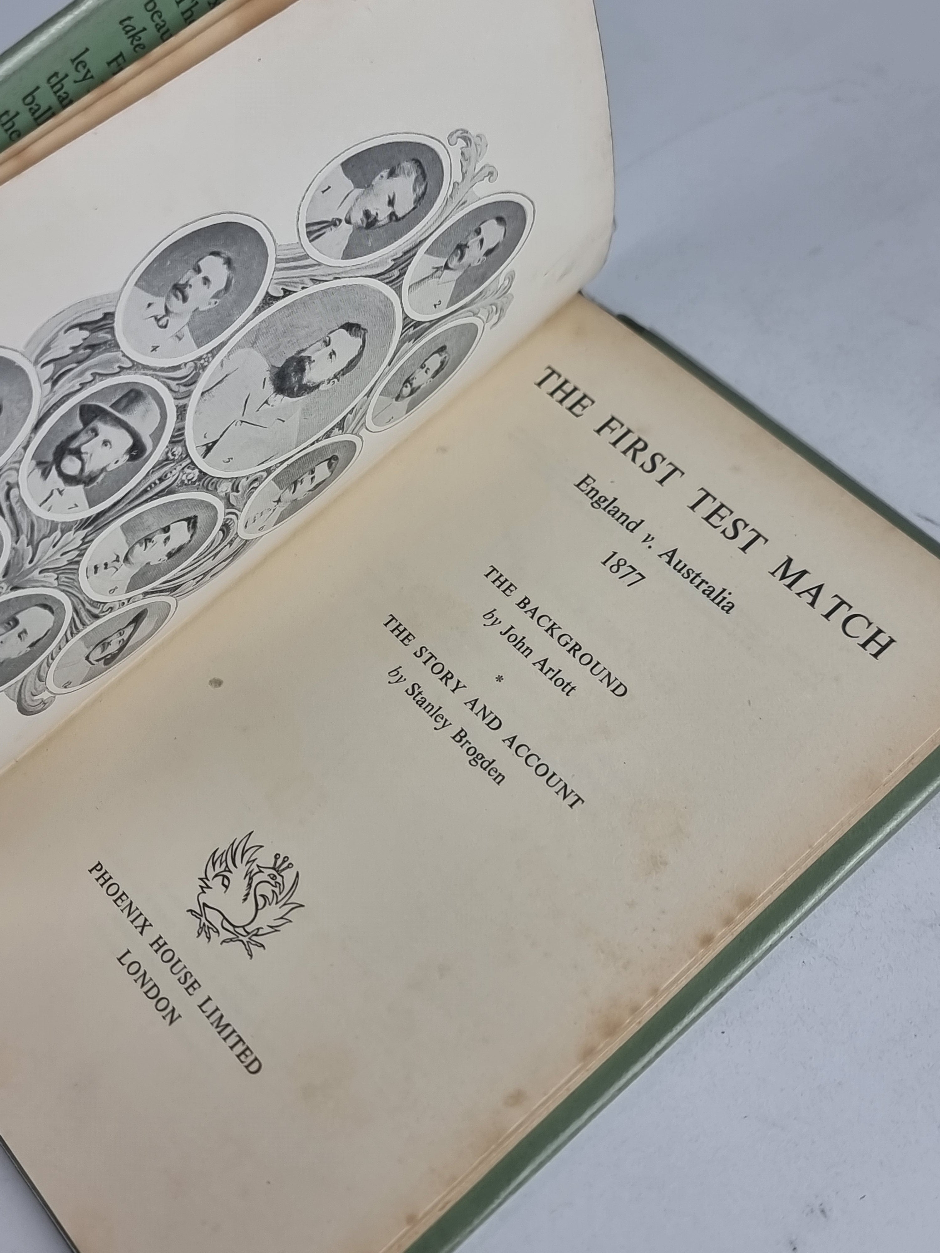 The First Test Match, Stanley Brogden & John Arlott — 1st Edition
