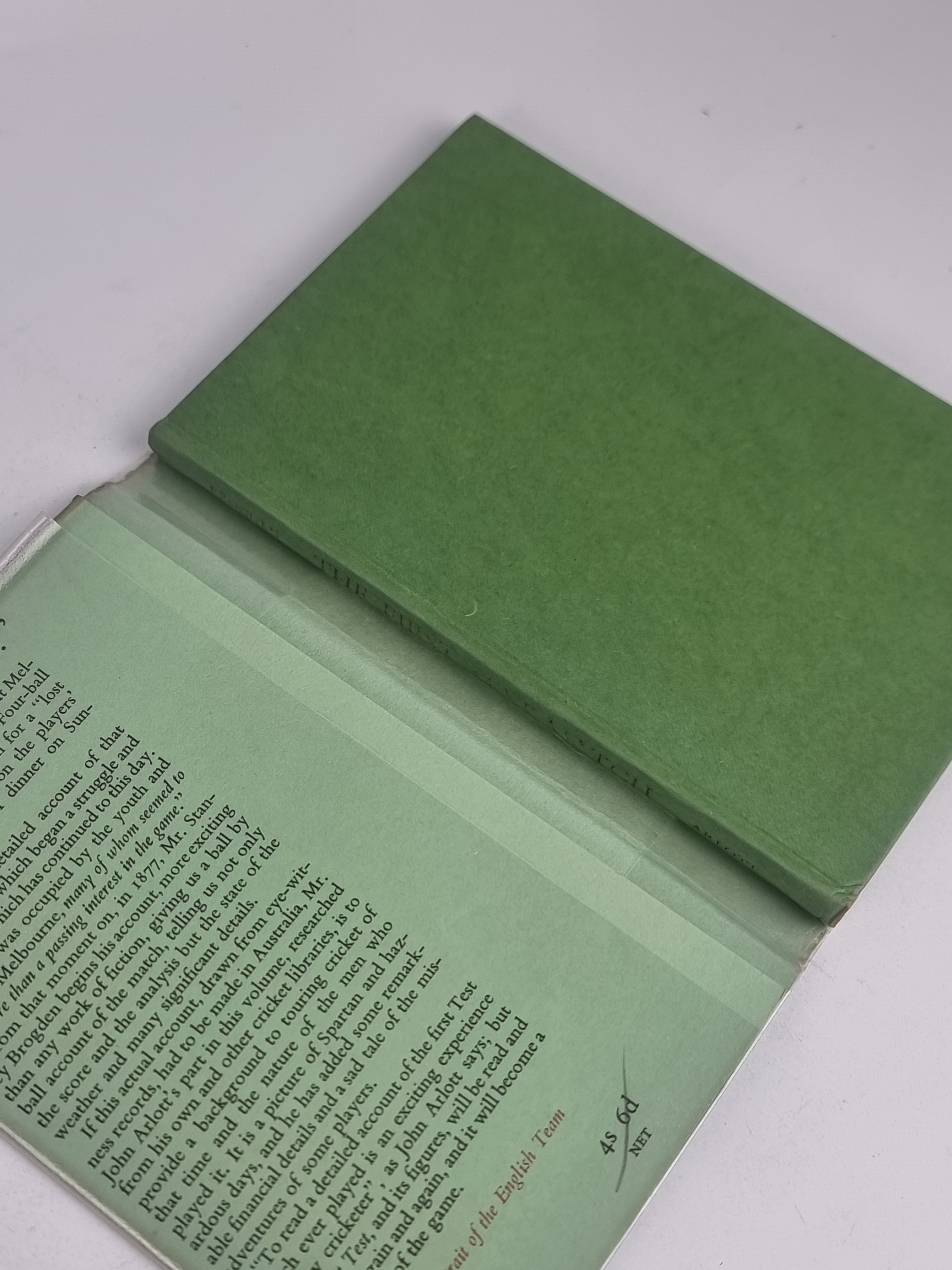 The First Test Match, Stanley Brogden & John Arlott — 1st Edition