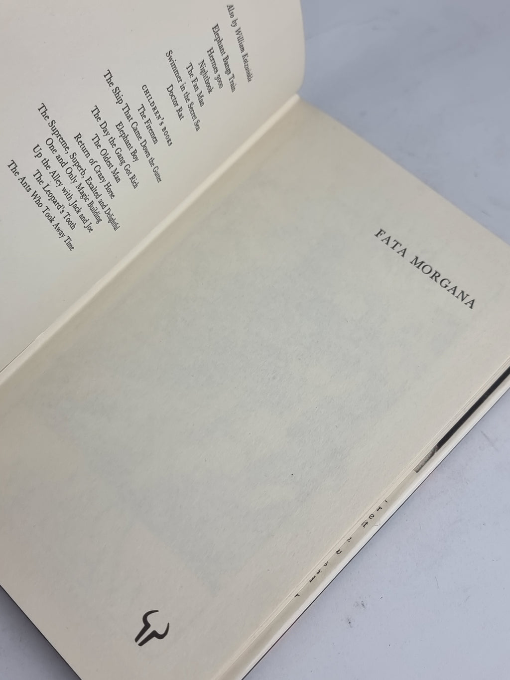 Fata Morgana, William Kotzwinkle — 1st UK Edition