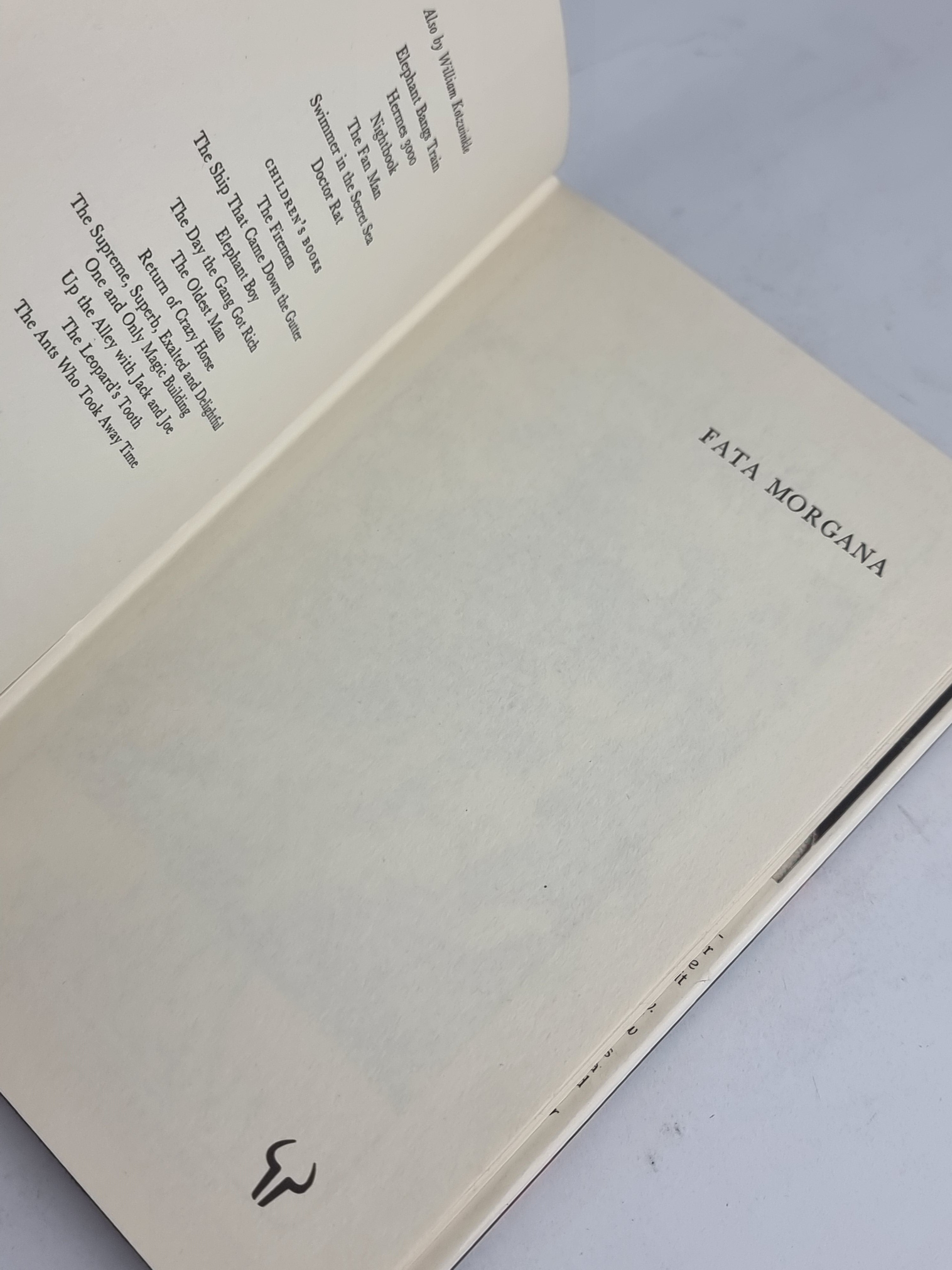 Fata Morgana, William Kotzwinkle — 1st UK Edition