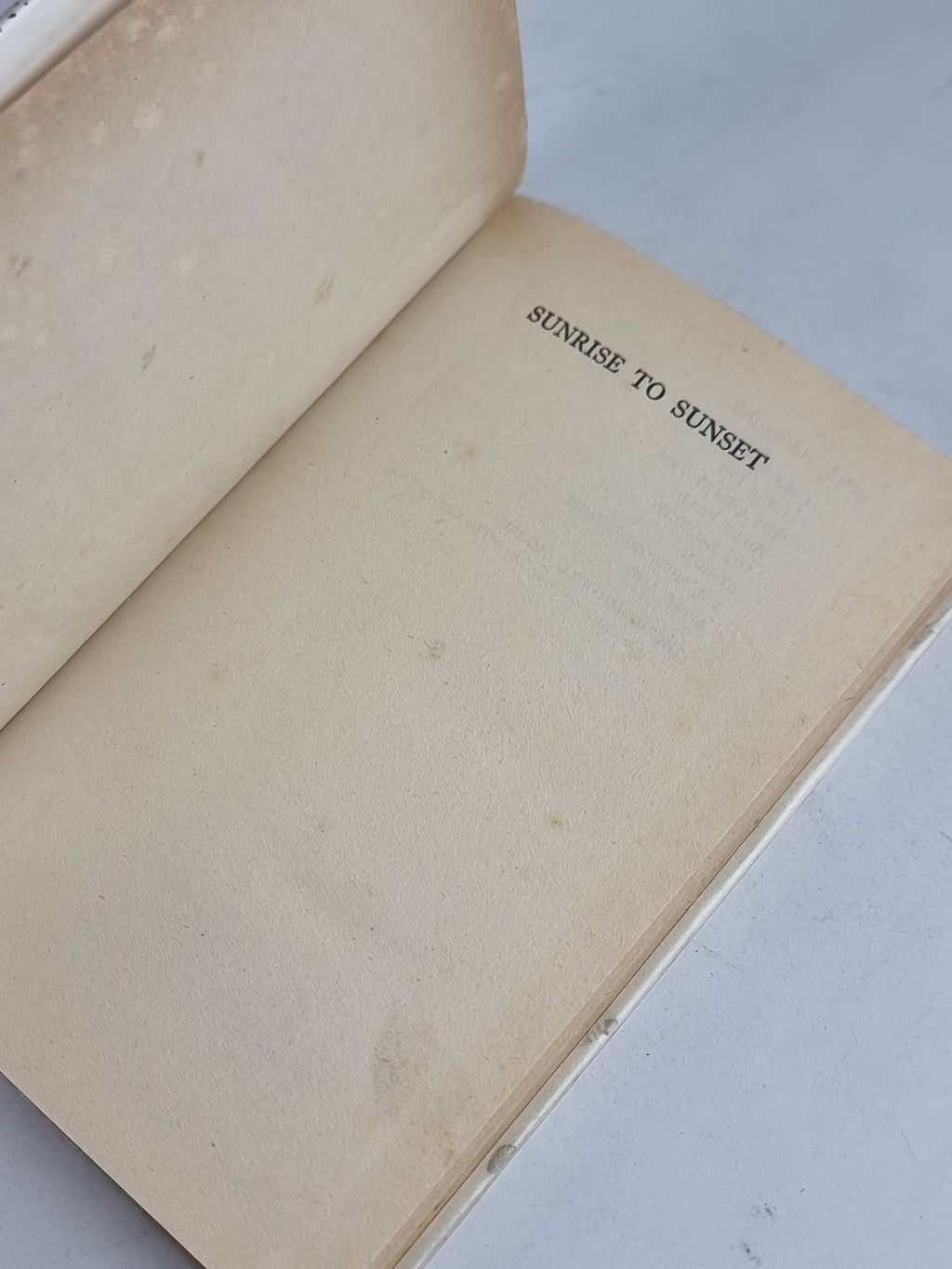 Sunrise to Sunset, Adrian Bell — 1st Edition