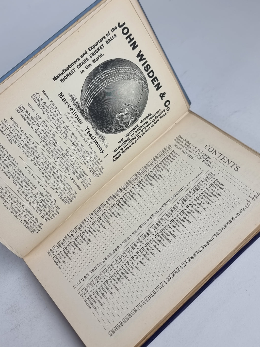 John Wisden's Public School Matches, Sydney H. Pardon (ed.) — 1st Edition