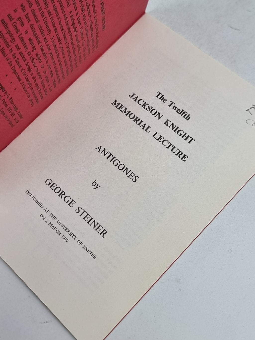 Antigones, George Steiner — 1st Edition
