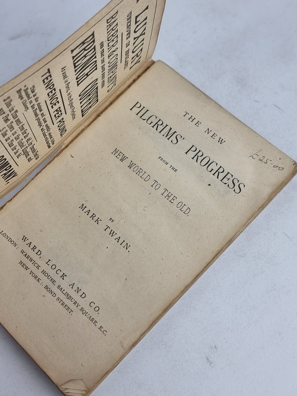 The New Pilgrims' Progress From The New World To The Old, Mark Twain