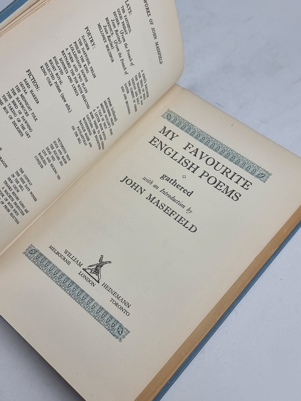 My Favourite English Poems, John Masefield — 1st Edition