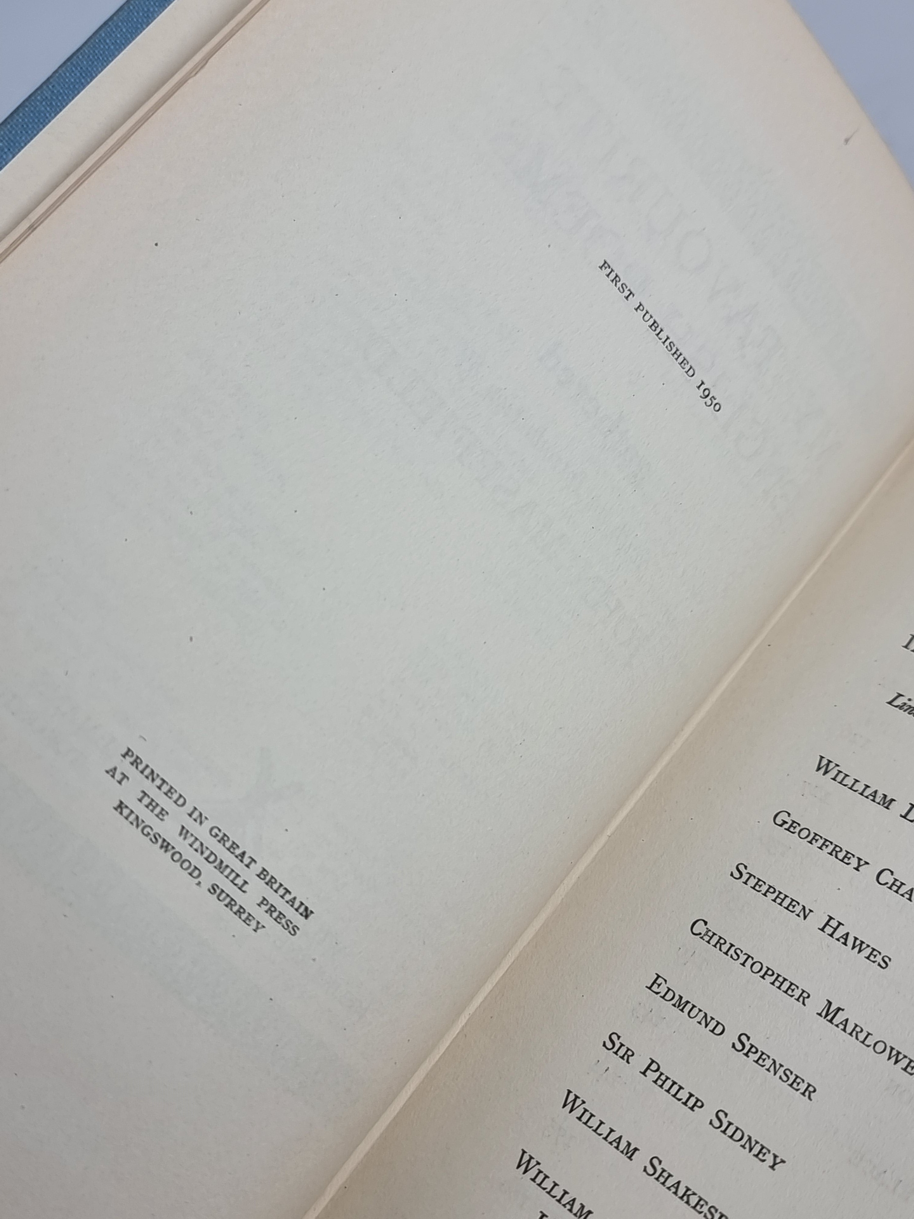 My Favourite English Poems, John Masefield — 1st Edition
