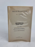 Malcolm Mooney's Land, W. S. Graham — Uncorrected Proof Copy
