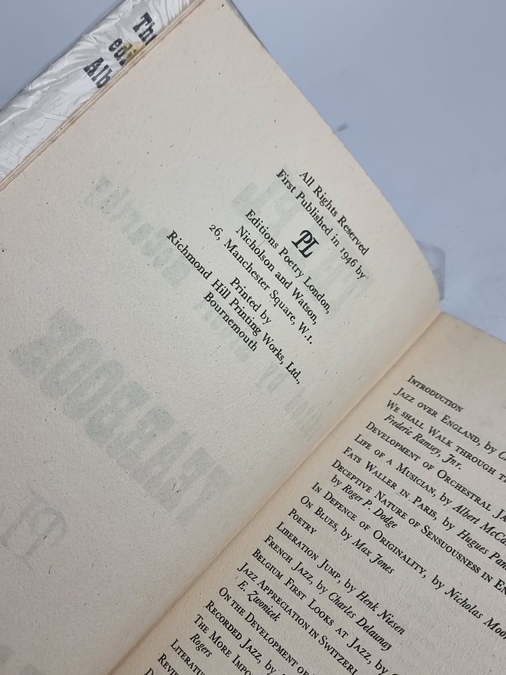 The PL Yearbook of Jazz 1946, Albert McCarthy (Editor) — 1st Edition