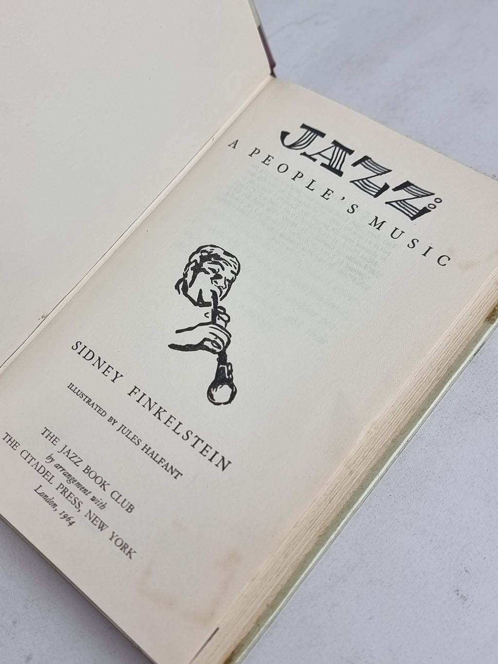 Jazz: A People's Music, Sidney Finkelstein — The Jazz Book Club Edition