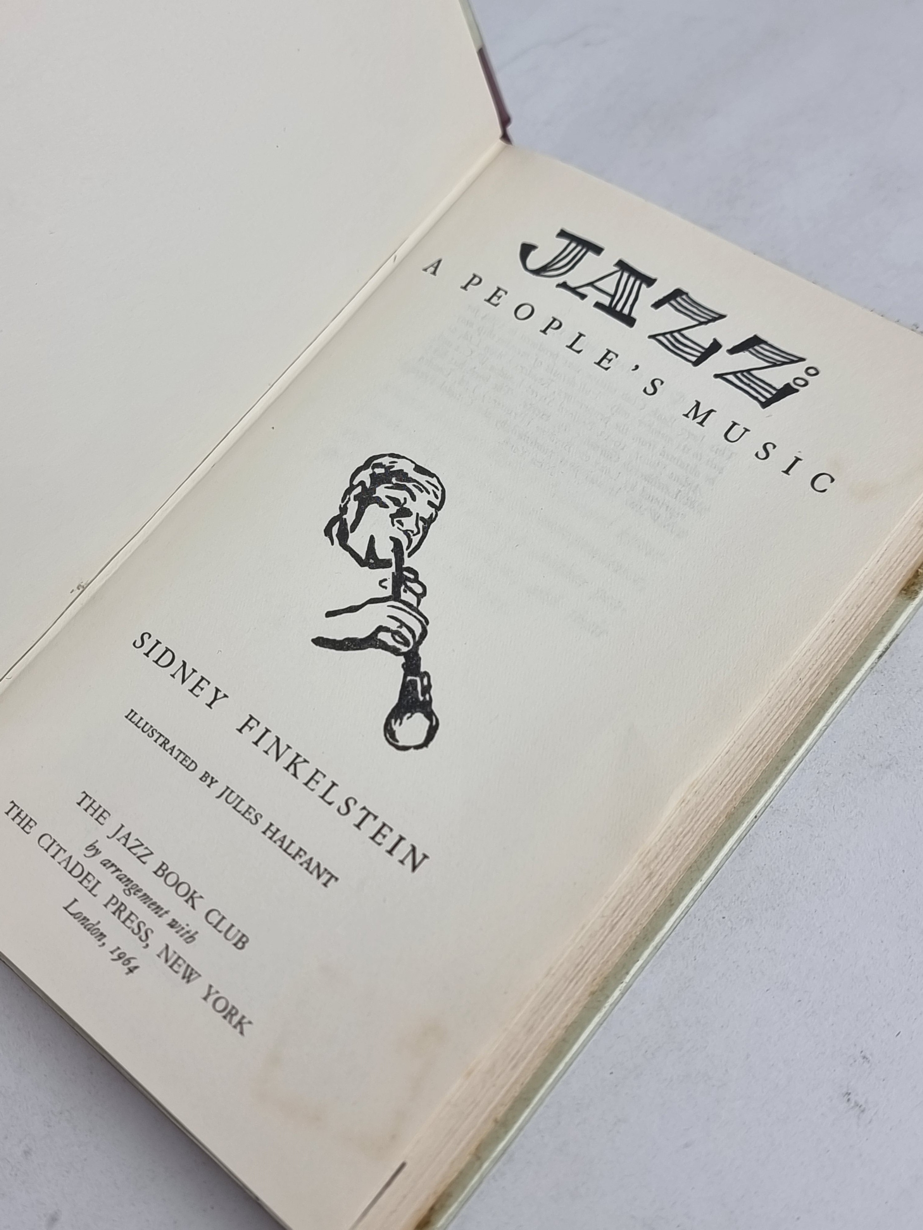 Jazz: A People's Music, Sidney Finkelstein — The Jazz Book Club Edition