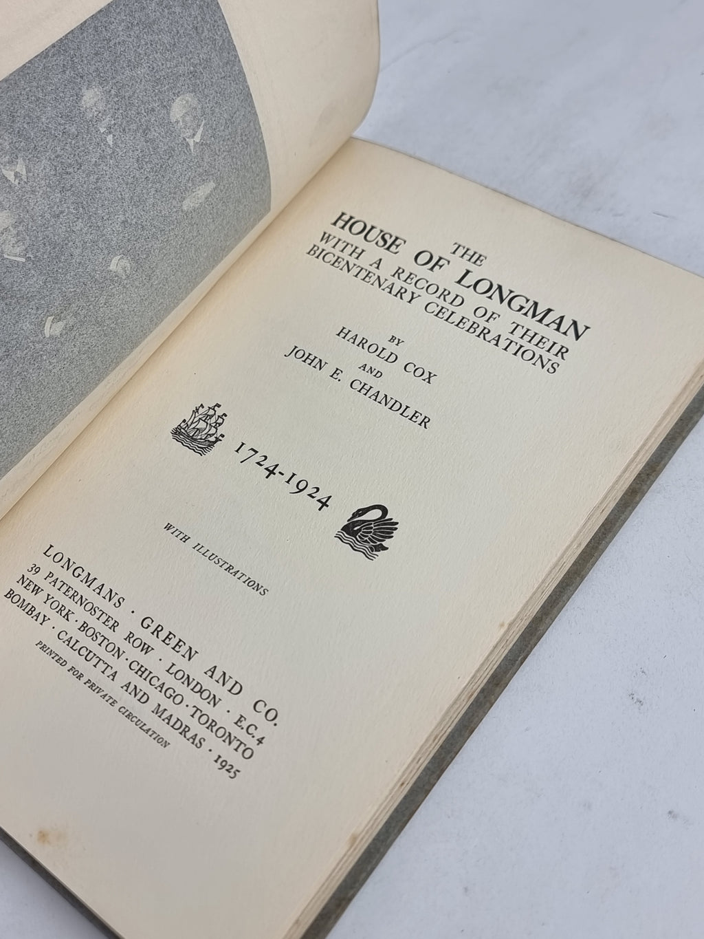 The House of Longman With a Record of Their Bicentenary Celebrations 1724-1924