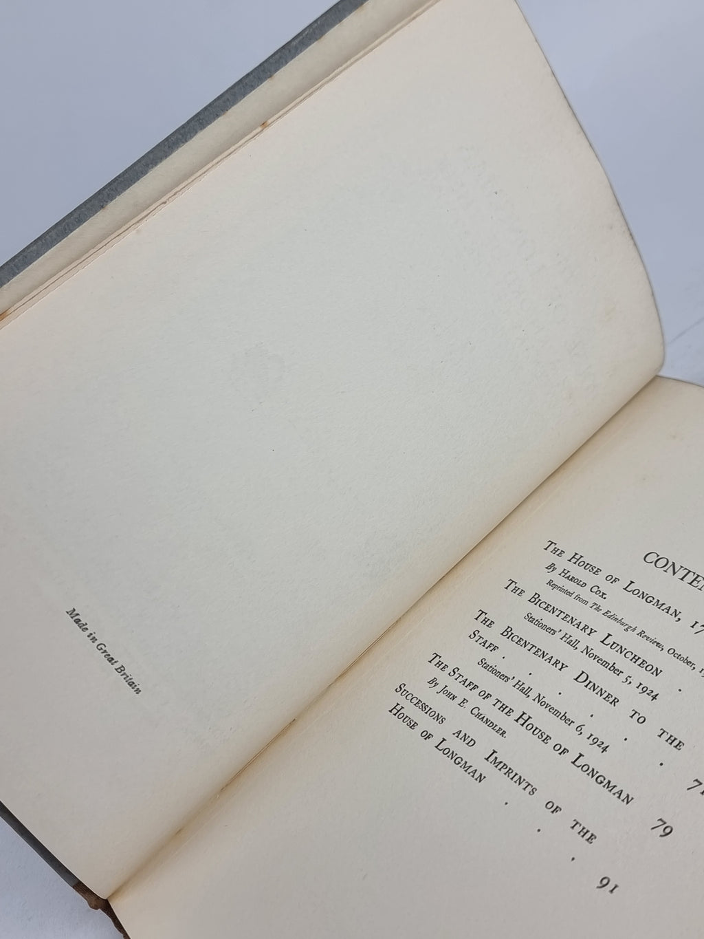 The House of Longman With a Record of Their Bicentenary Celebrations 1724-1924