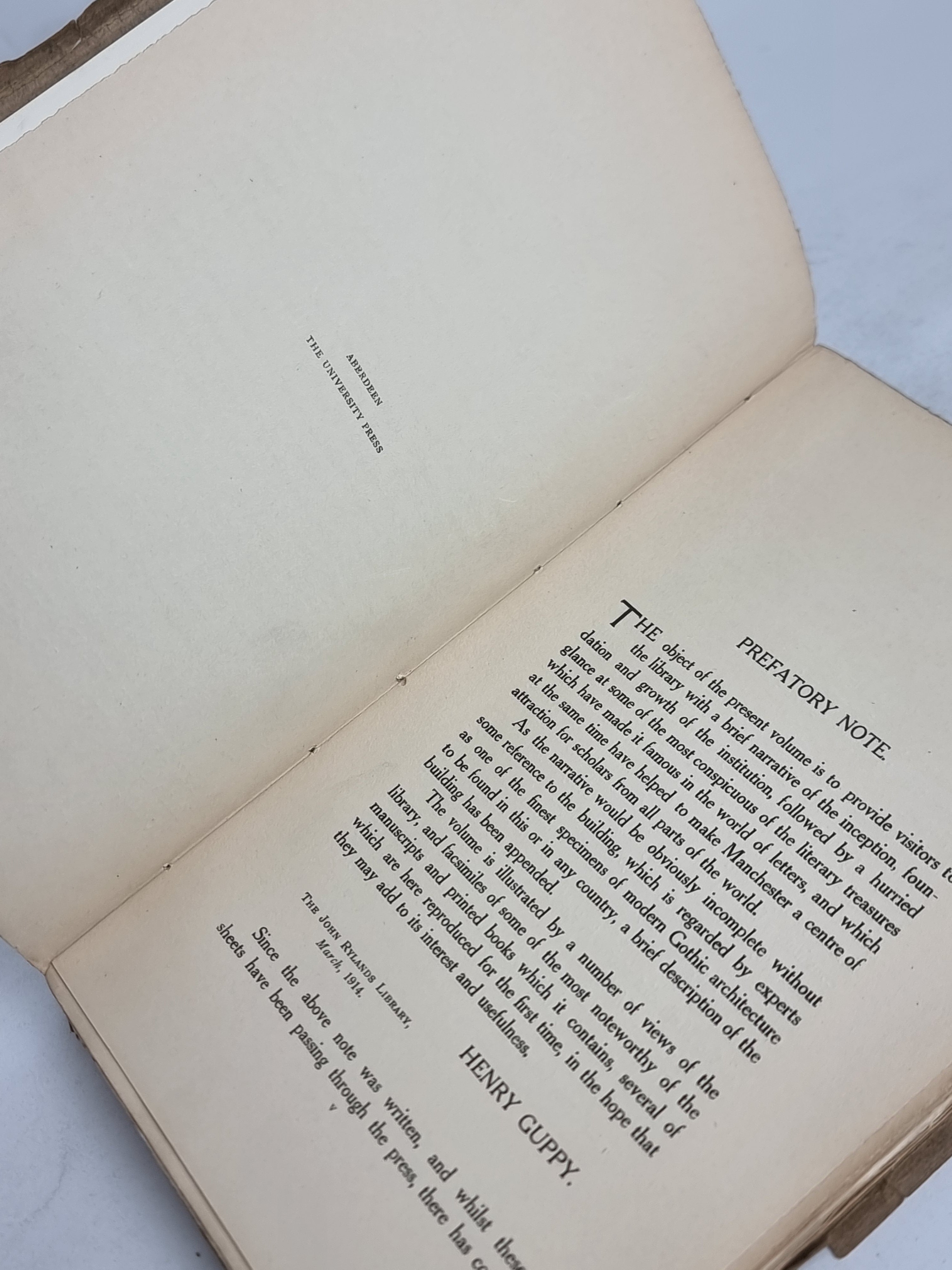The John Rylands Library Manchester: A Brief Historical Description of the Library and Its Contents