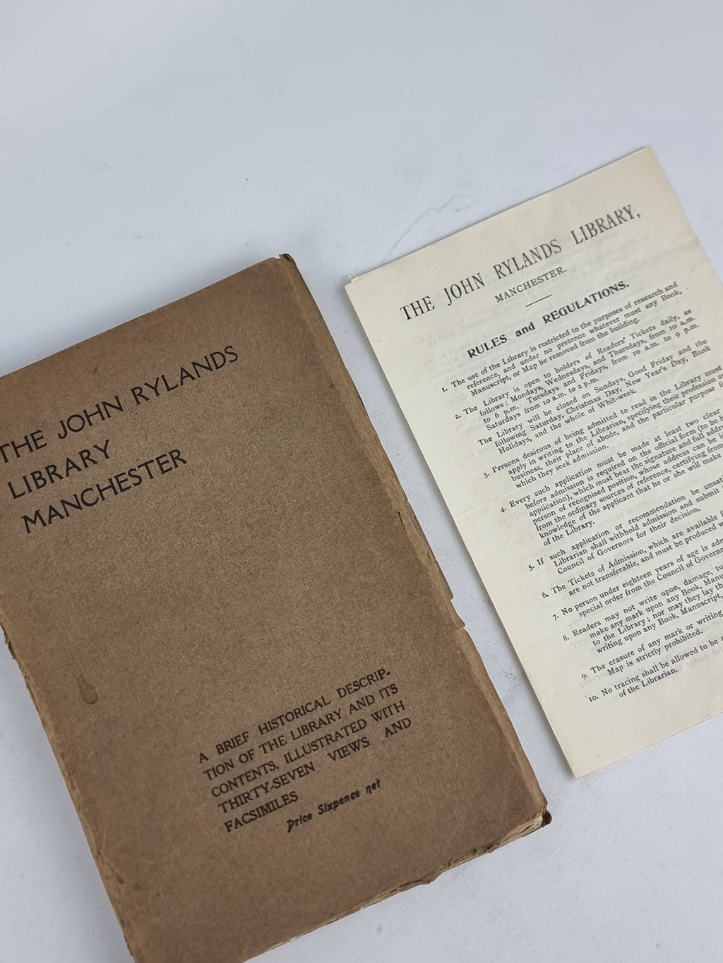 The John Rylands Library Manchester: A Brief Historical Description of the Library and Its Contents