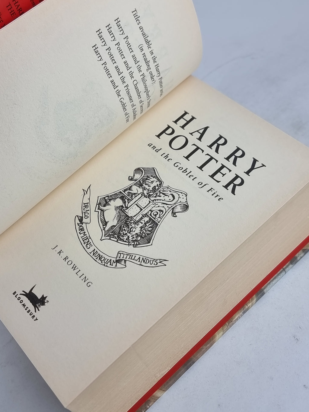 Harry Potter and the Goblet of Fire, J.K. Rowling — 1st Edition
