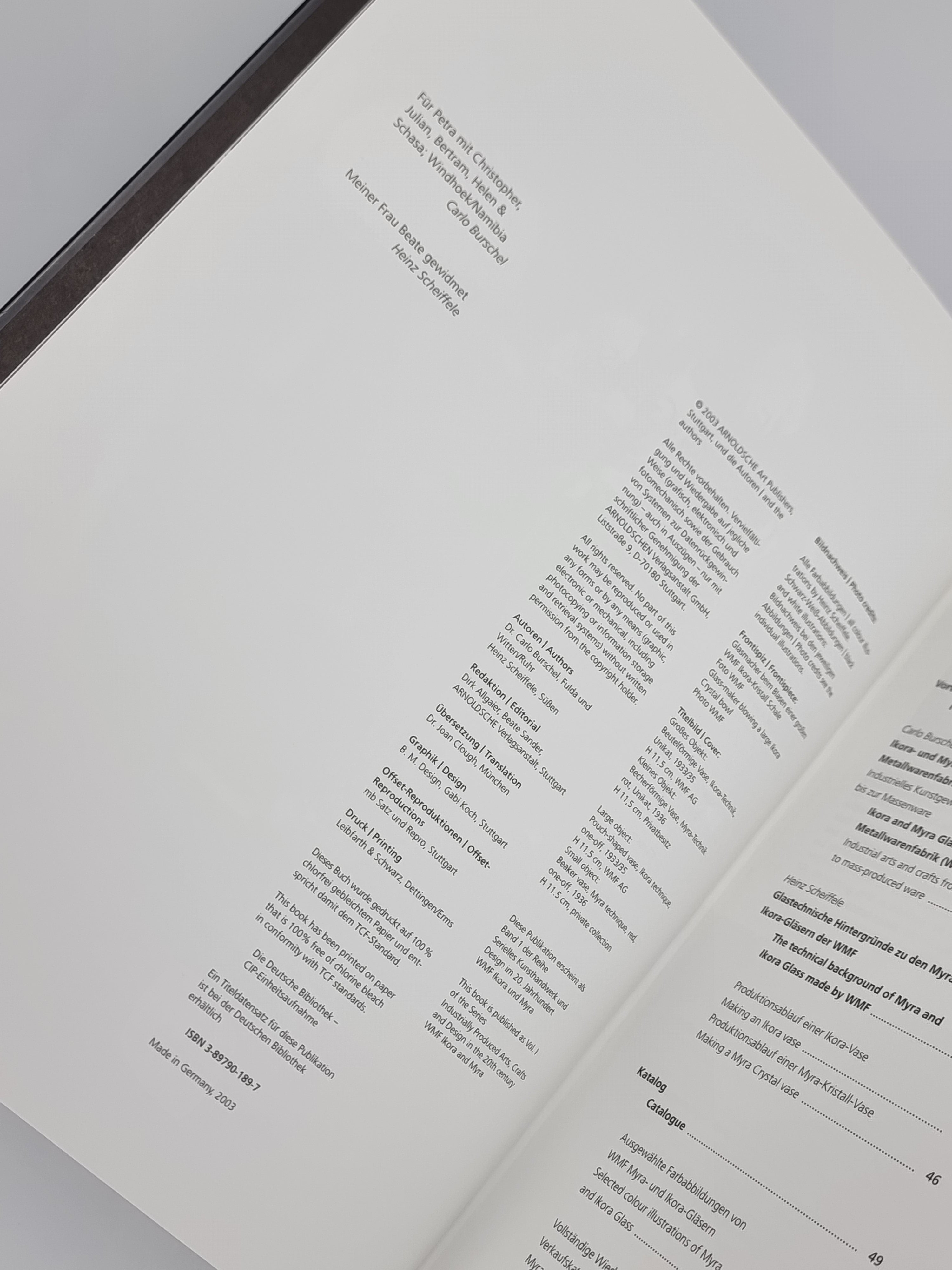 WMF Ikora & Myra Gläser | Glass, Carlo Burschel and Heinz Scheiffele — 1st Ed