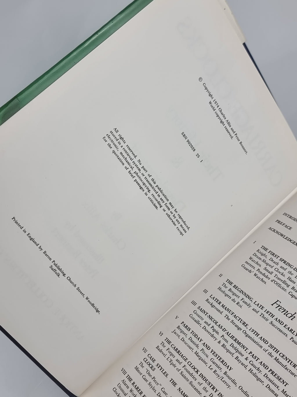 Carriage Clocks: Their history and development, Charles Allix — 1st Edition
