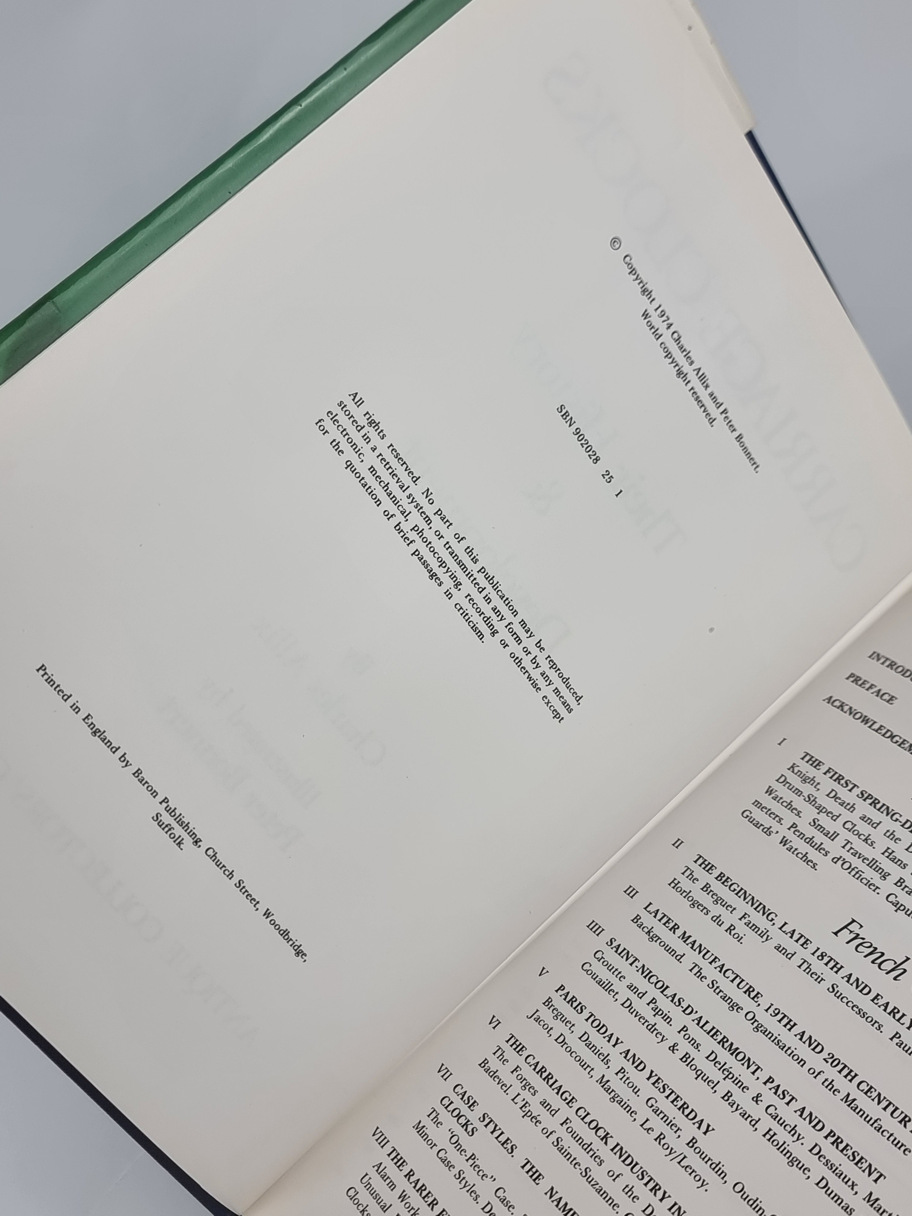 Carriage Clocks: Their history and development, Charles Allix — 1st Edition