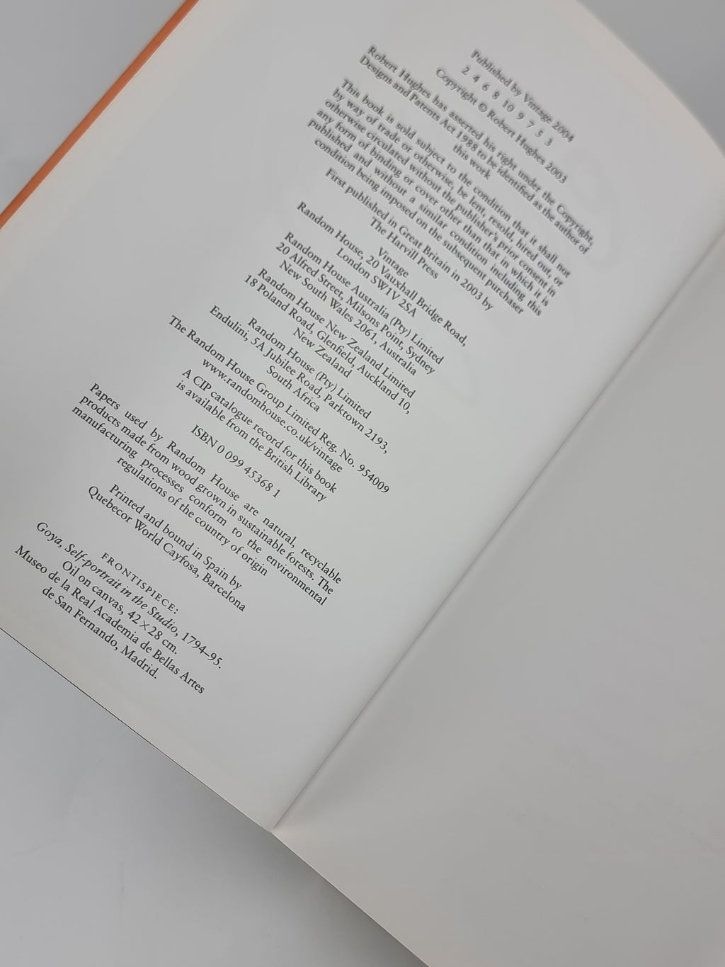 Goya, Robert Hughes — Vintage Paperback Edition