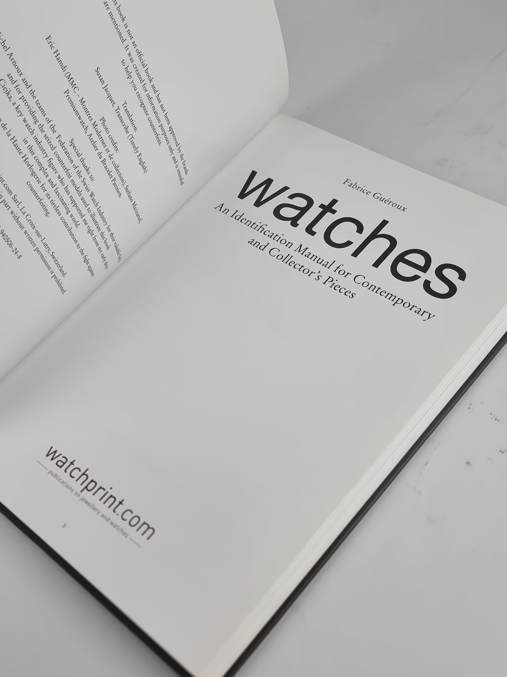 Watches: An Identification Manual for Contemporary and Collector's Pieces, Fabrice Guéroux