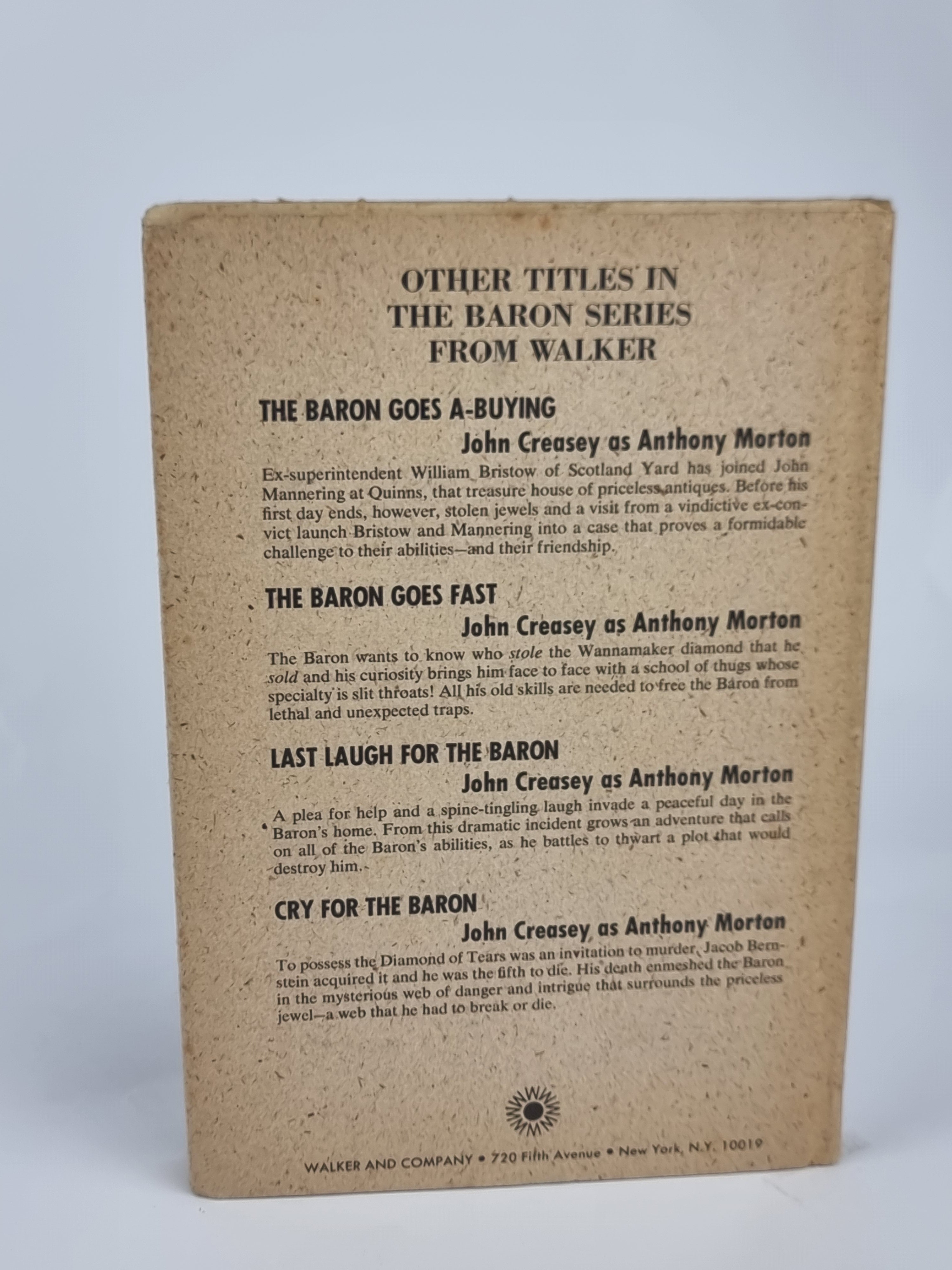 The Baron and the Arrogant Artist, John Creasey as Anthony Morton — 1st US Ed