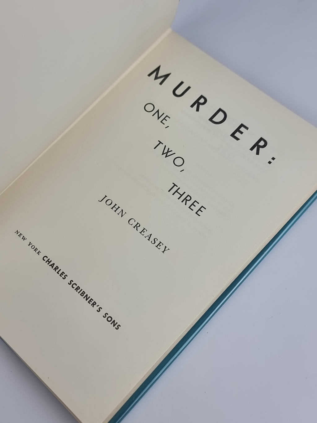 Murder: One, Two, Three, John Creasey — 1st US Edition