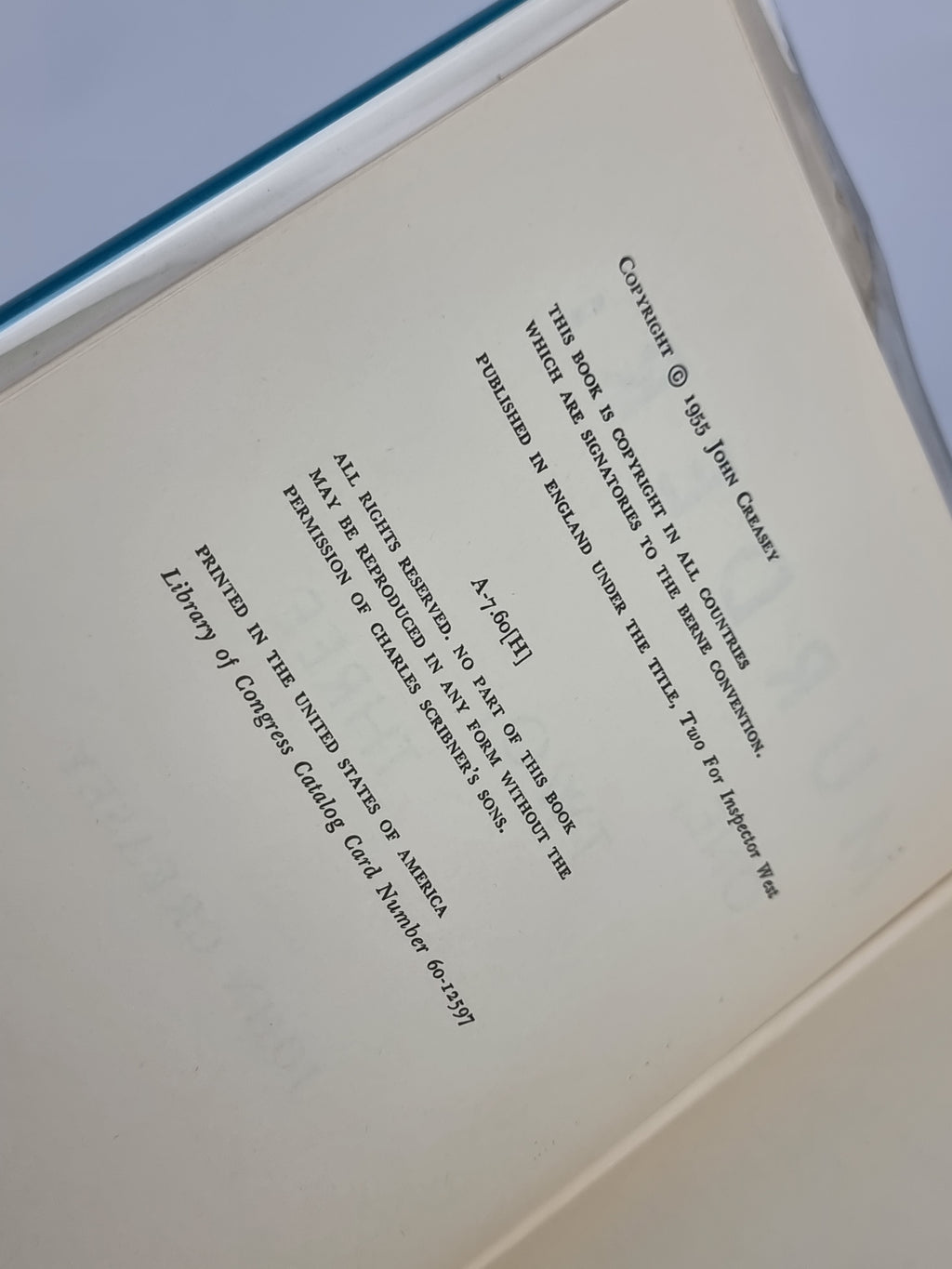 Murder: One, Two, Three, John Creasey — 1st US Edition