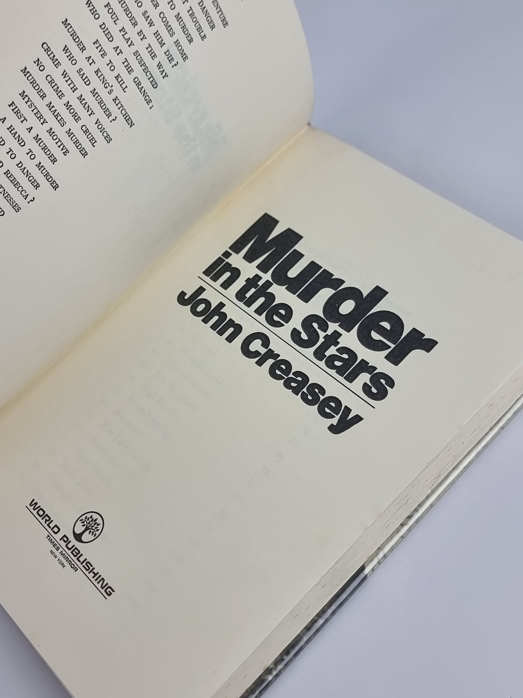 Murder in the Stars, John Creasey — 1st American Edition